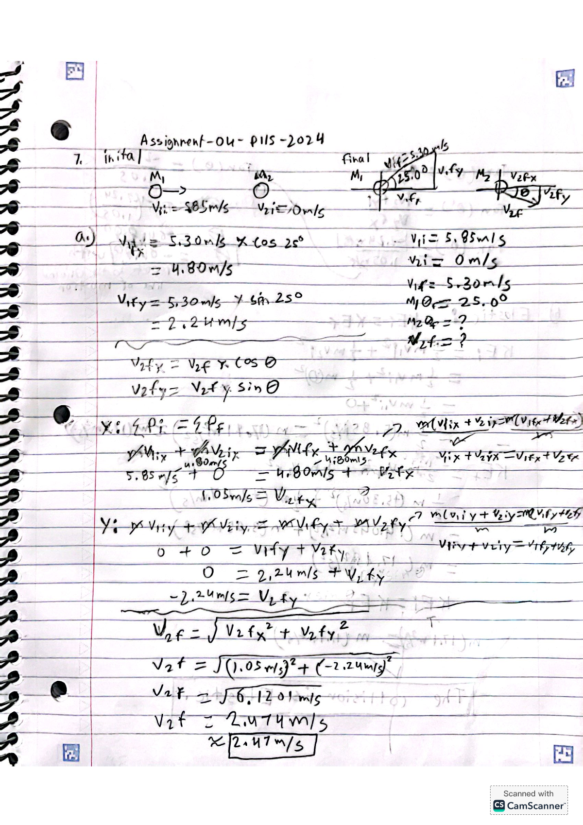 P115 03 Assignment 06 Solutions and Calculations Guide - Studocu