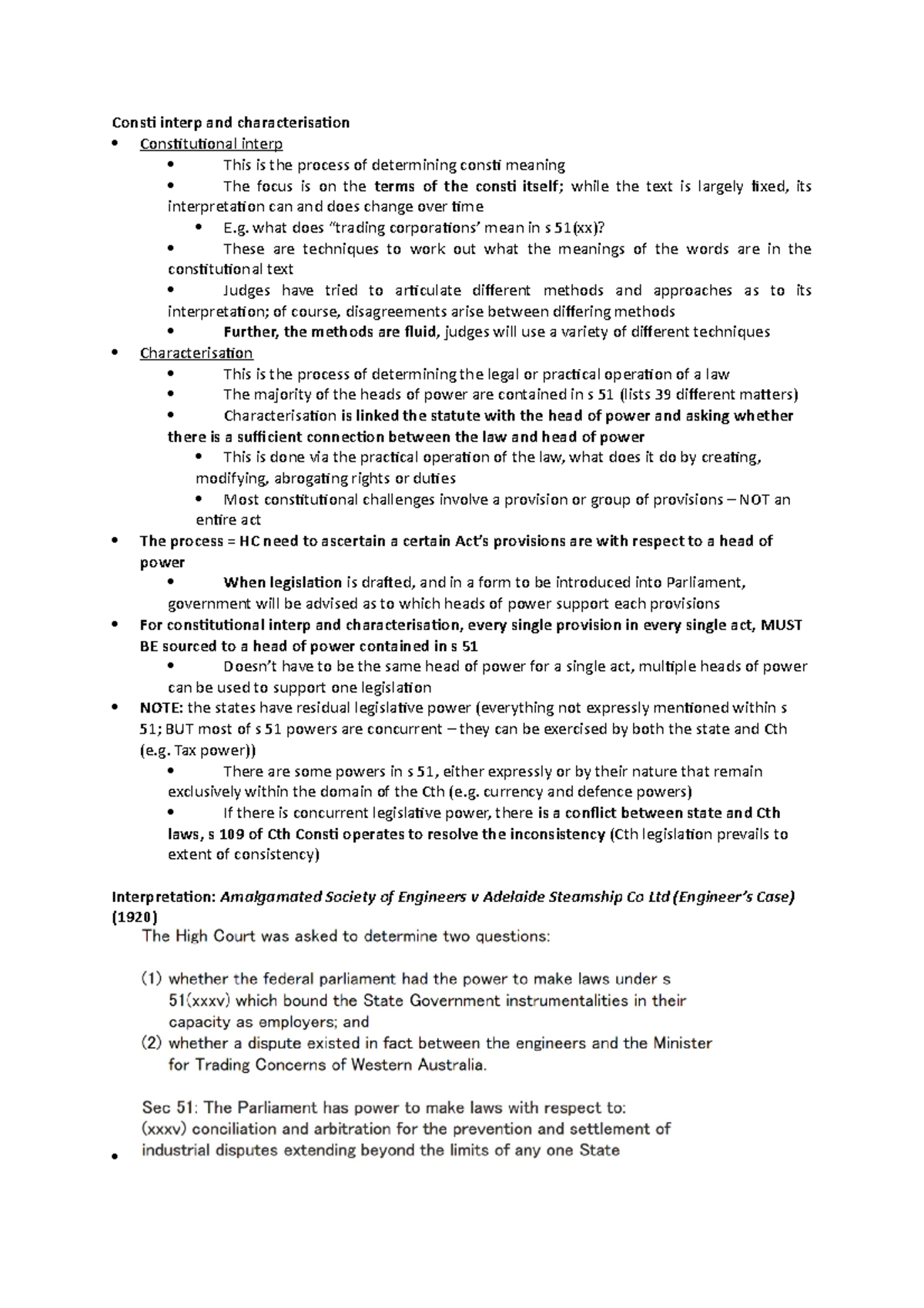 Topic 3 - MLJ709 - Constitutional Interp and characterisation - Consti ...