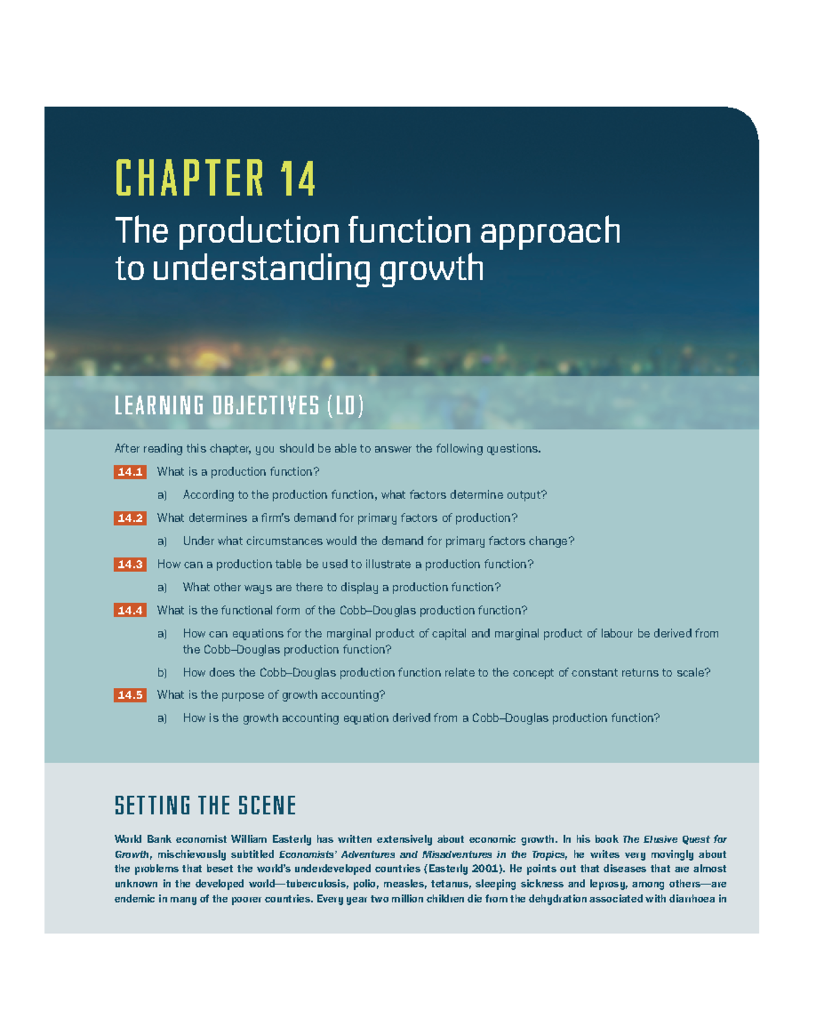 ECON1002 - Chapter 14: The Production Function and Economic Growth ...