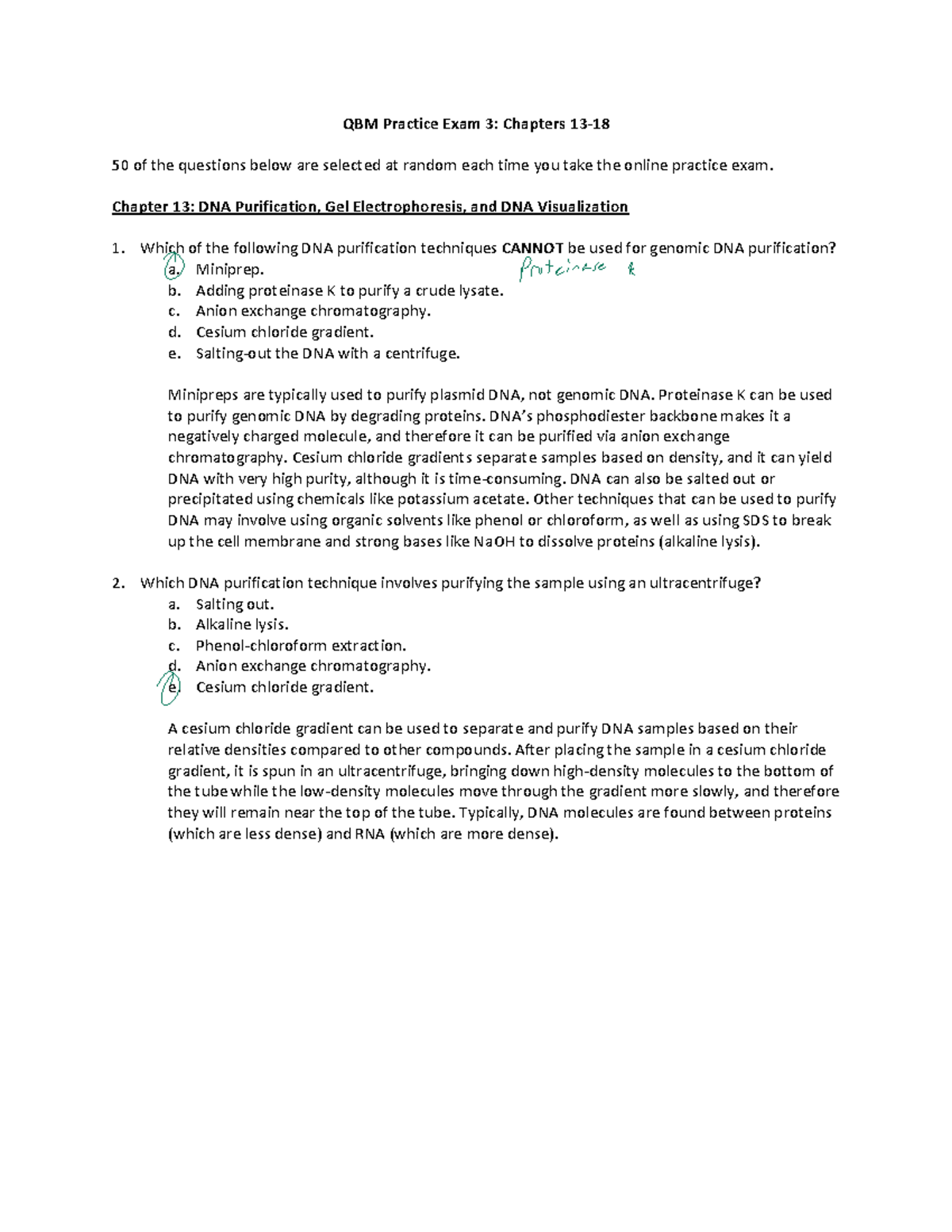 QBM Practice Exam 3: Detailed Explanations for Chapters 13-18 - Studocu