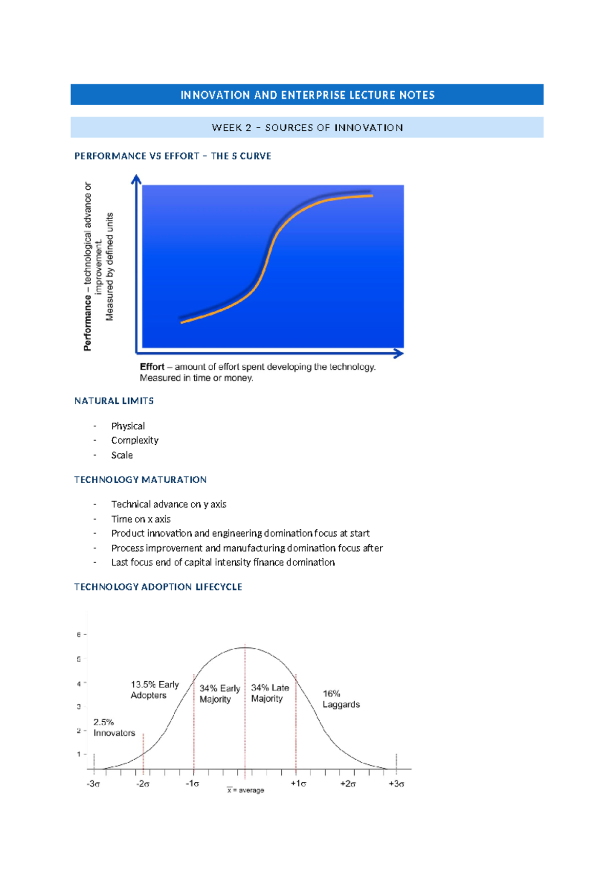 Innovation and enterprise lecture notes - INNOVATION AND ENTERPRISE ...