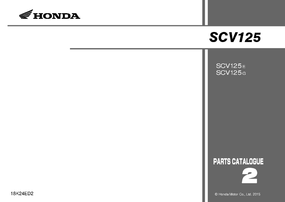 Activa 125 2017 - Parts Catalogue & Maintenance Manual (E) - Document Preview