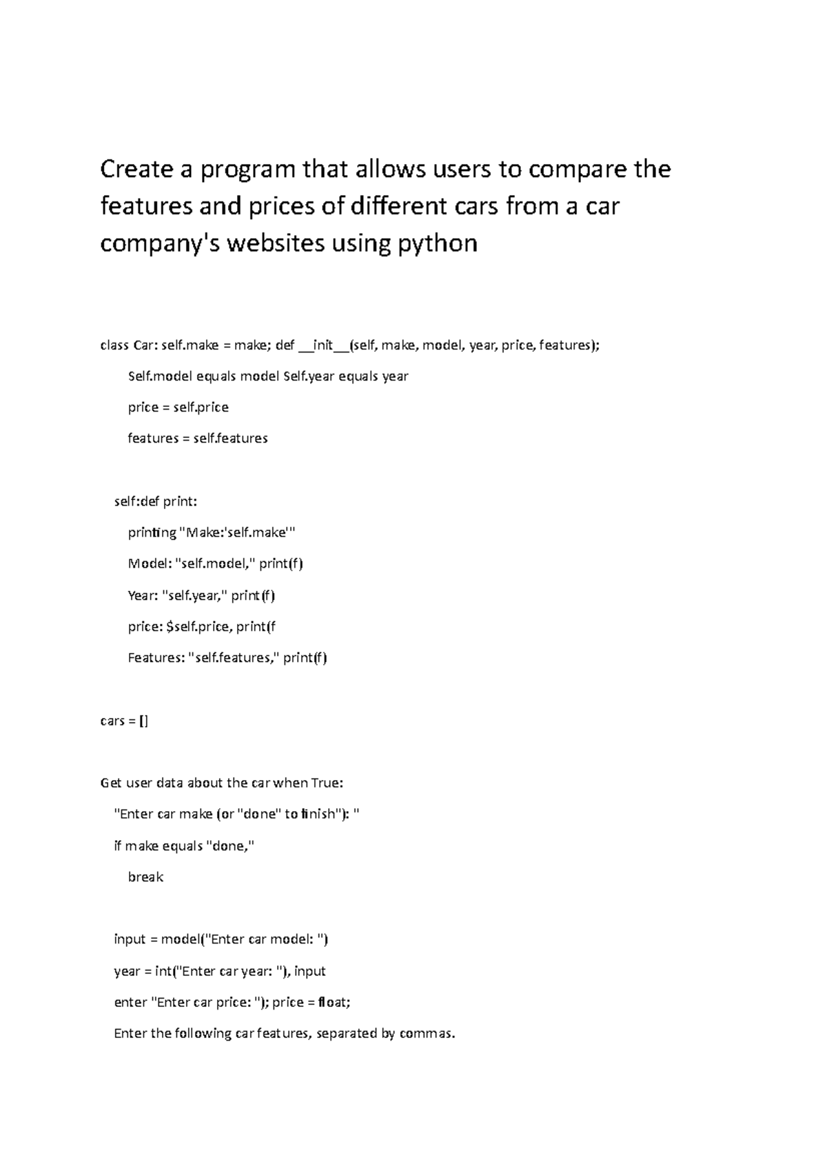 Comp6076-compare 03-python - Create a program that allows users to ...