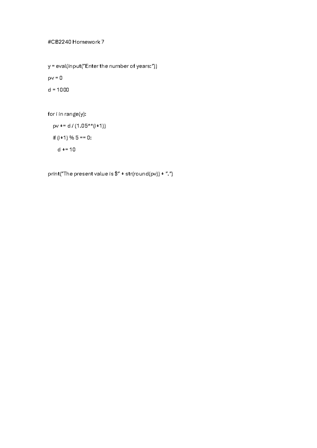 CB2240 Homework 7 full mark ans - Introduction to Business Programming ...