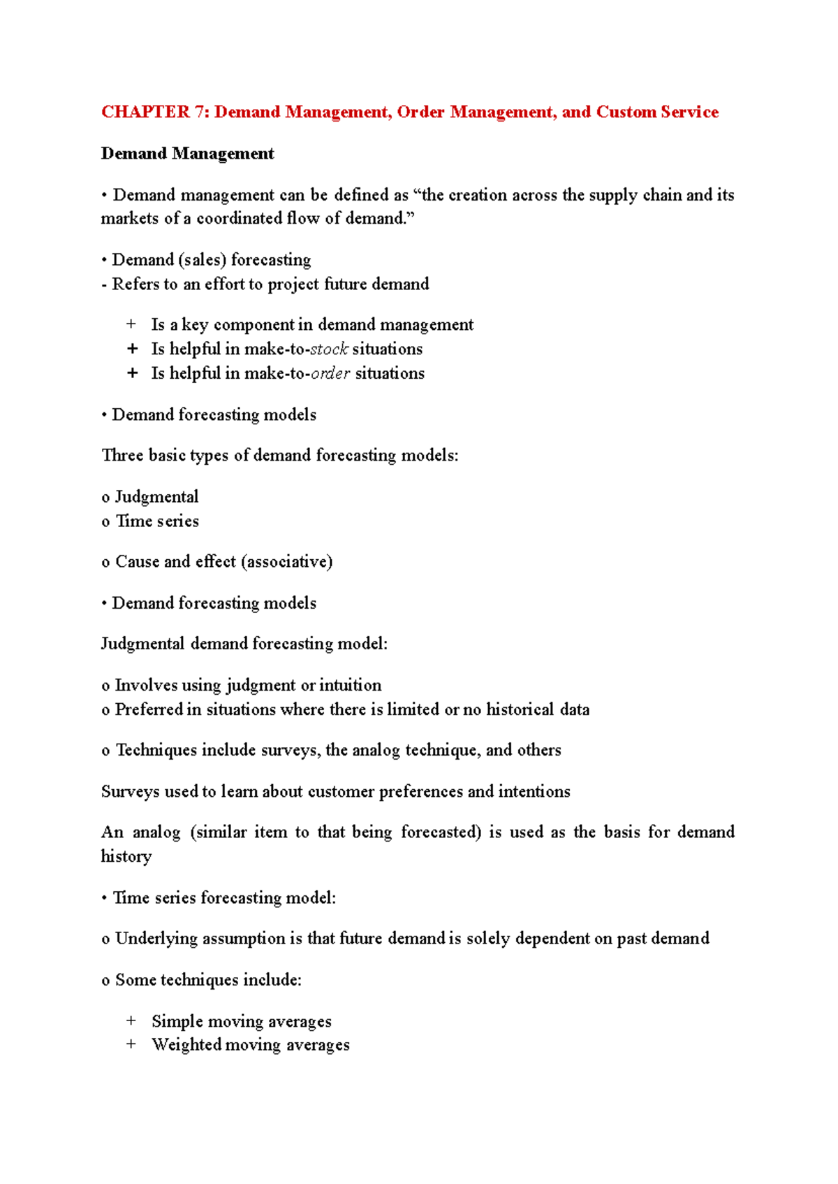 CHAPTER 7: Demand & Order Management in International Logistics-10 ...