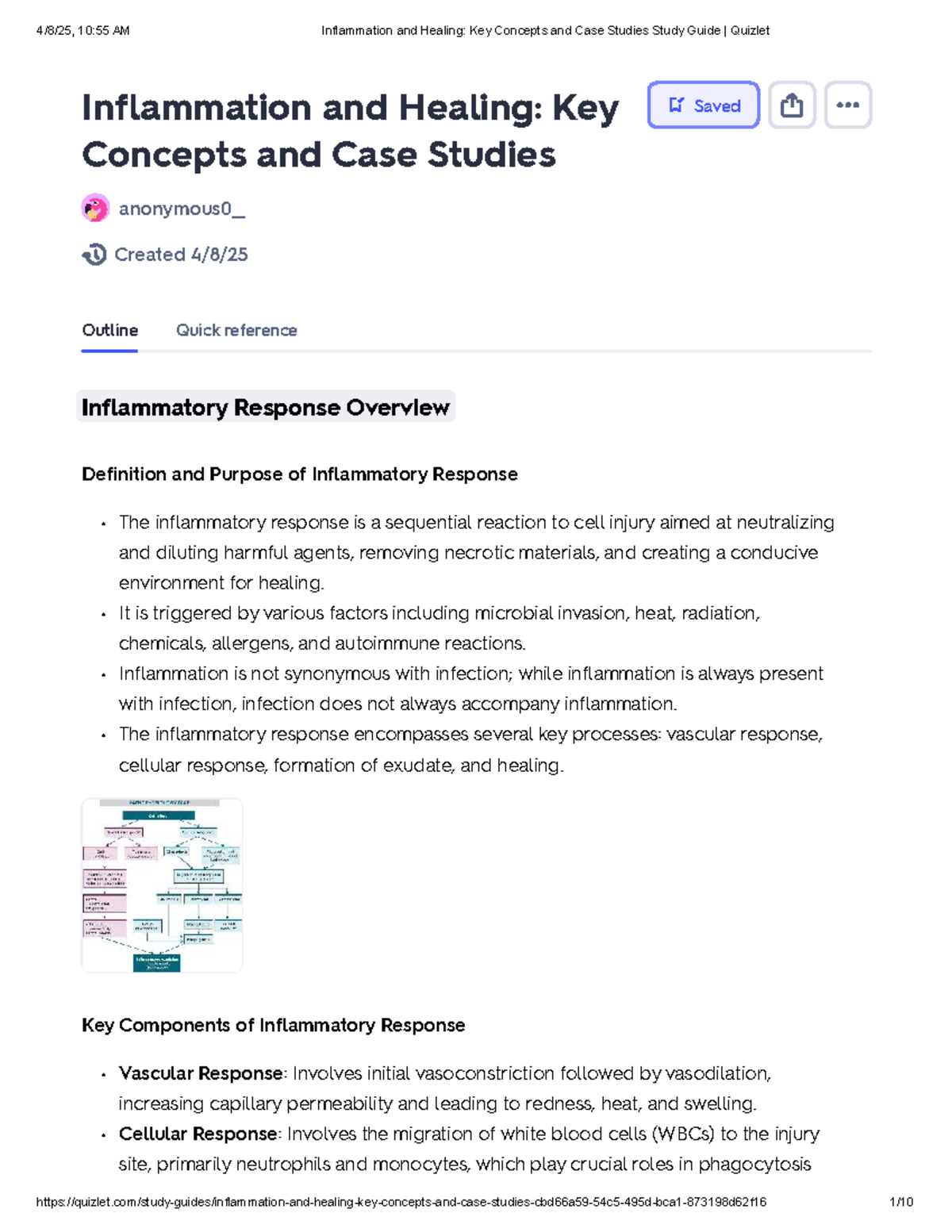 Ch. 12 Study Guide: Inflammation & Healing Concepts and Case Studies ...