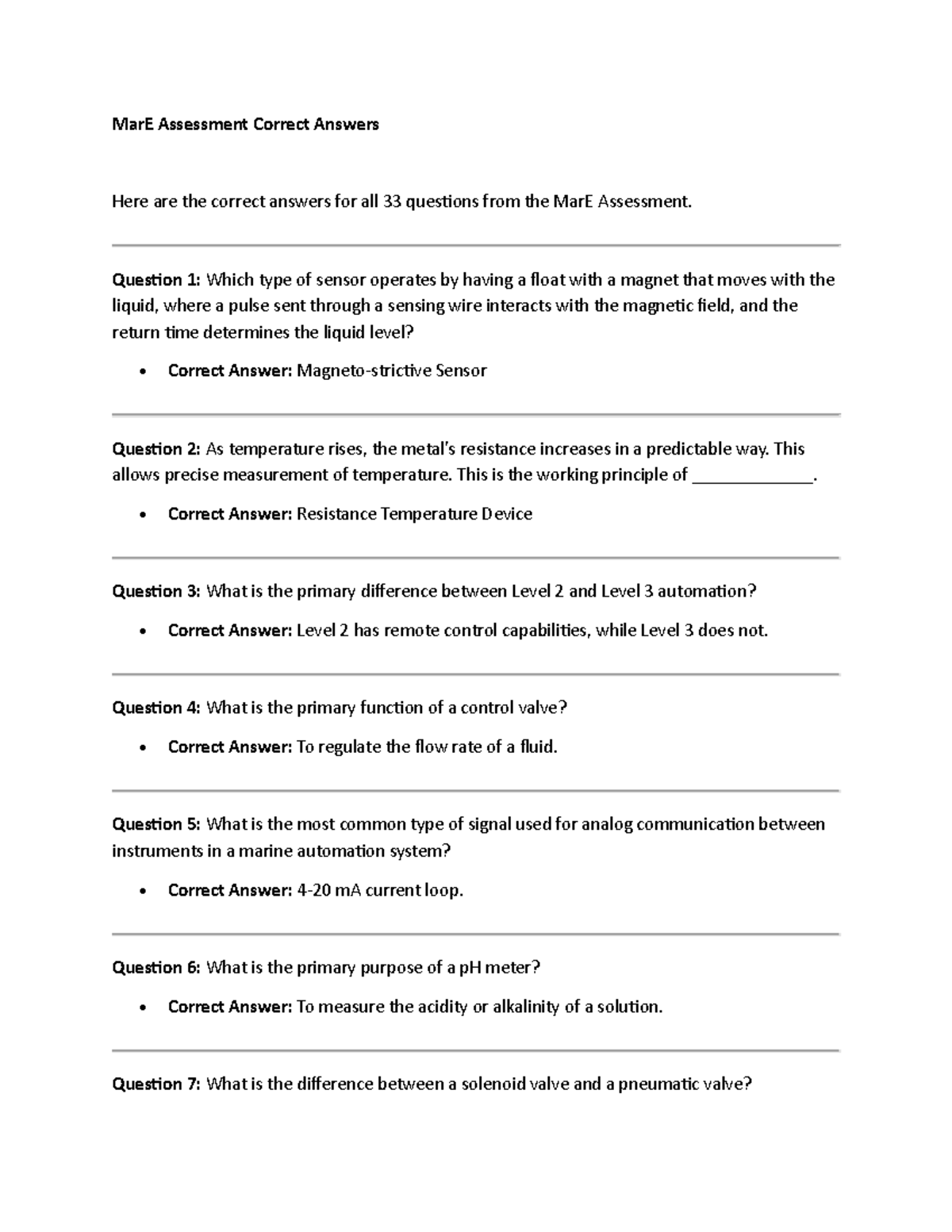 MarE Assessment: Complete Answers for 33 Questions - Studocu
