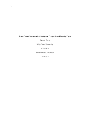 Ethical and Cultural Perspectives of Inquiry Paper - Statistically ...