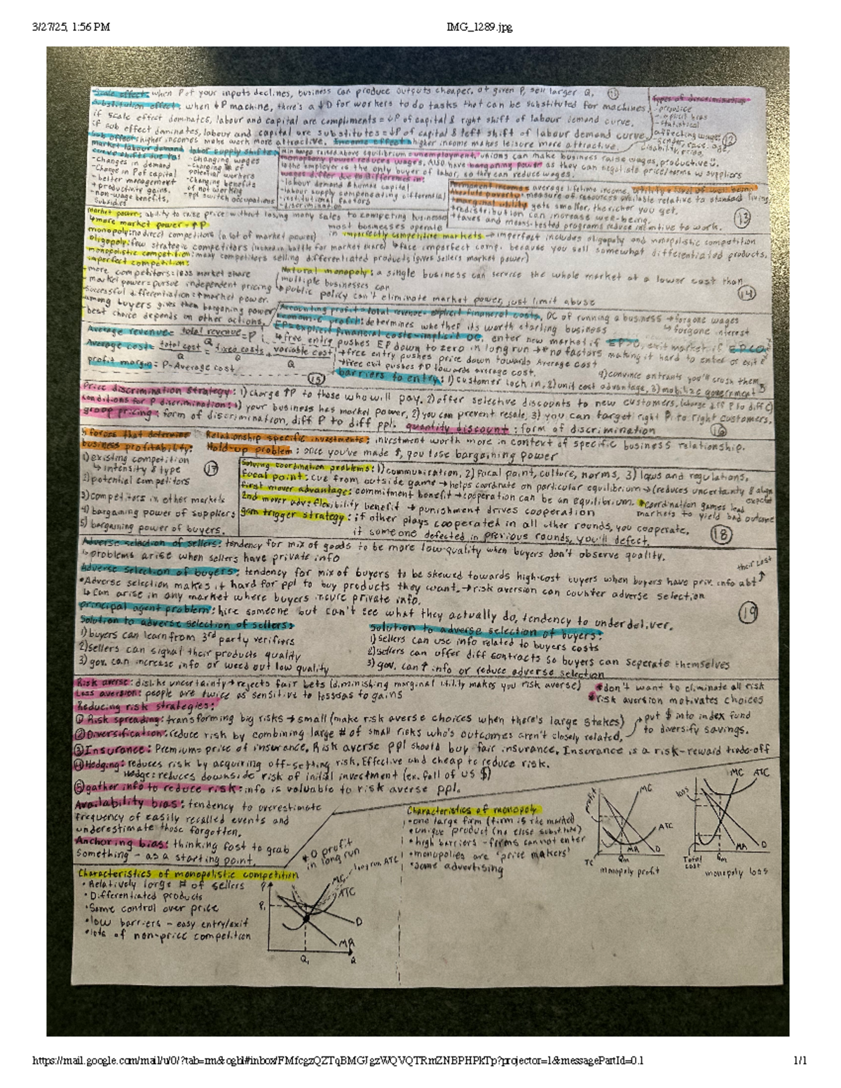 EC120 Final Exam Cheat Sheet: Key Concepts in Economics - Studocu