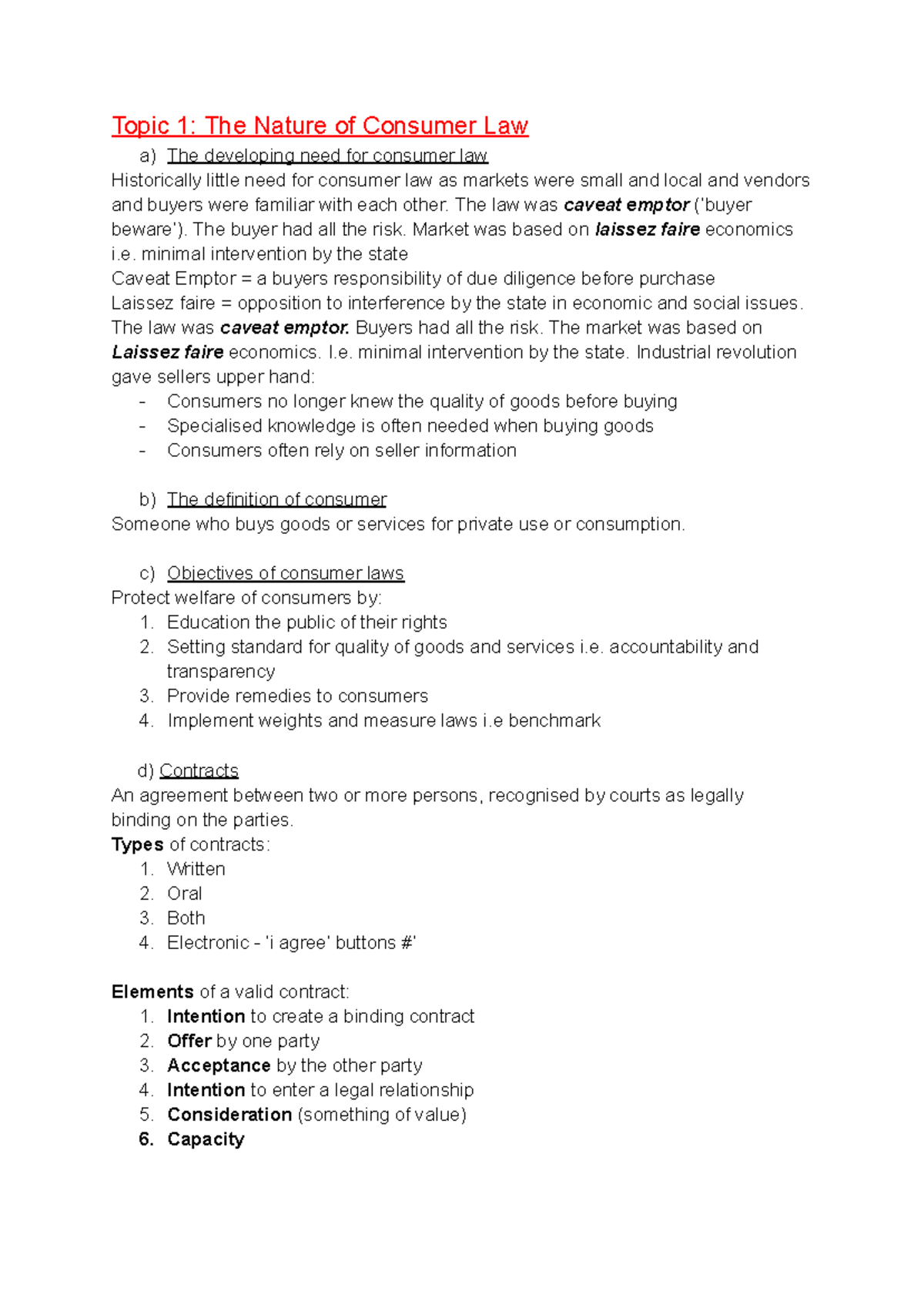 Consumer Law Notes: Understanding Rights and Remedies - Studocu