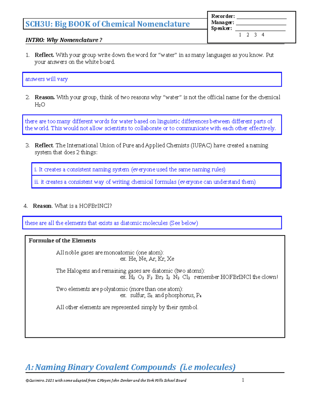SCH3U: Comprehensive Guide to Chemical Nomenclature - Studocu