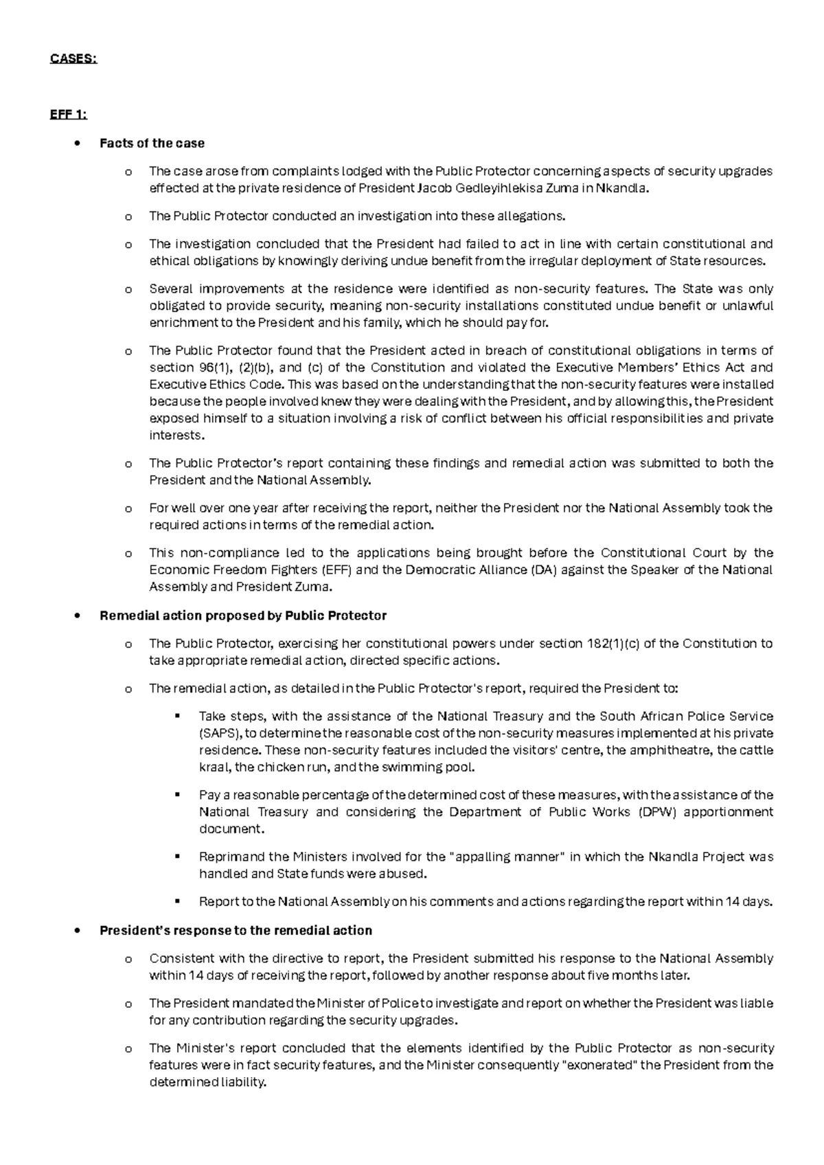 Constitutional Law TUT 2 - Separation of Powers & Accountability ...