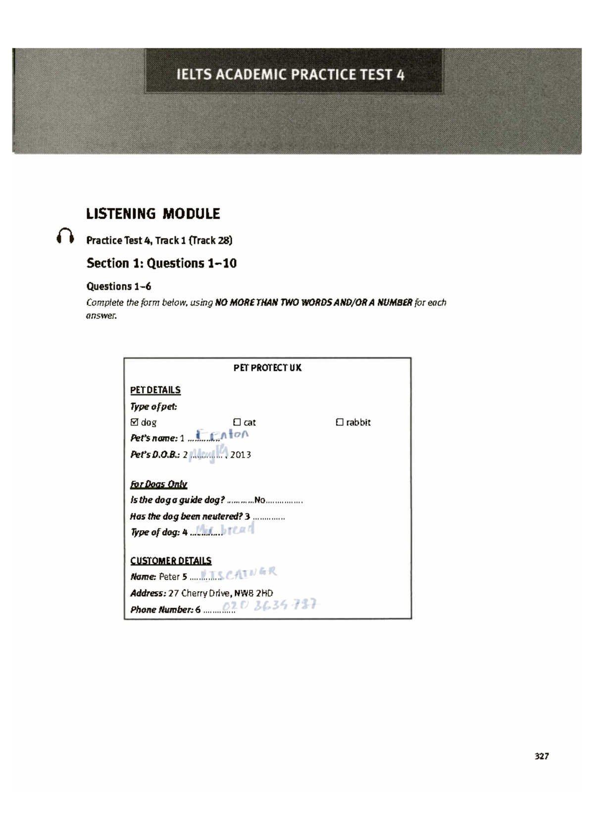 IELTS Practice Test 4 - Listening Module Questions and Answers - Studocu