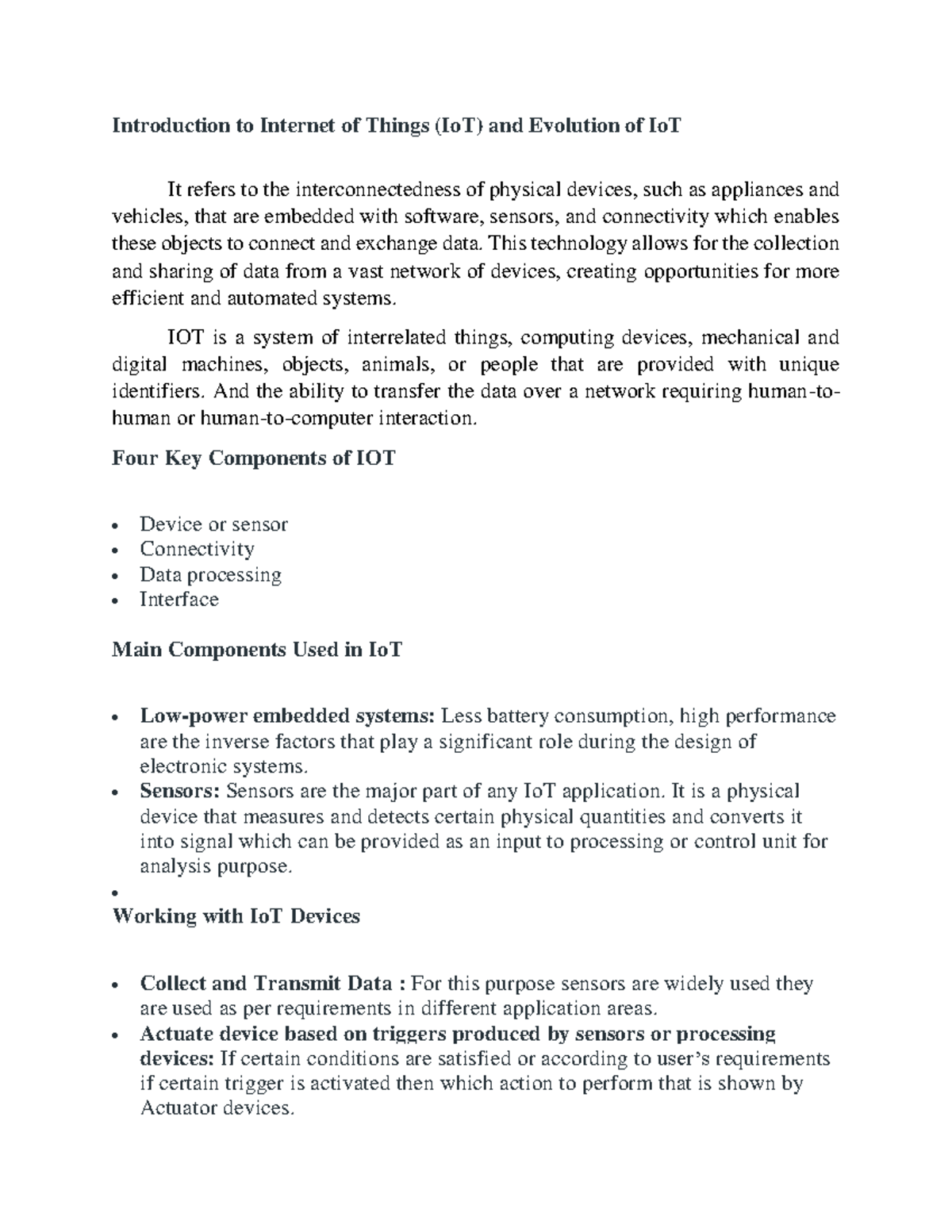 Evolution of Io T - Introduction to Internet of Things (IoT) and ...
