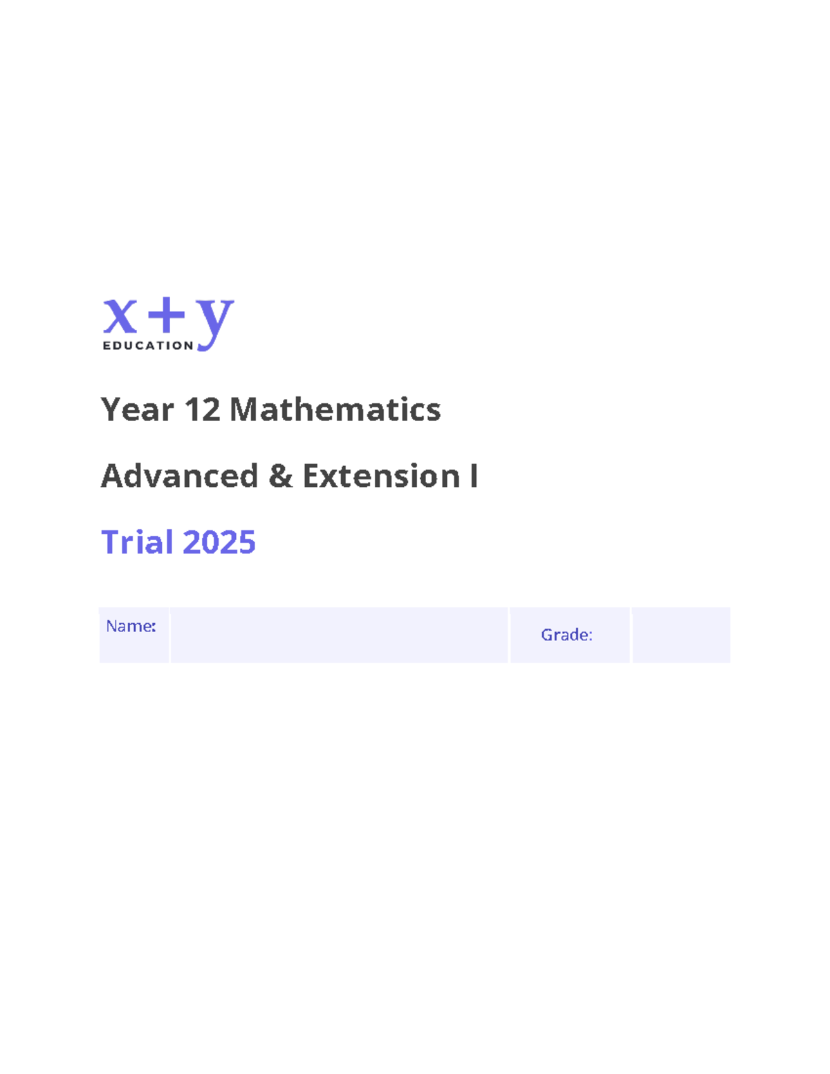 Year 12 Maths Adv Ext I: 2025 Calculus Revision Guide - Studocu