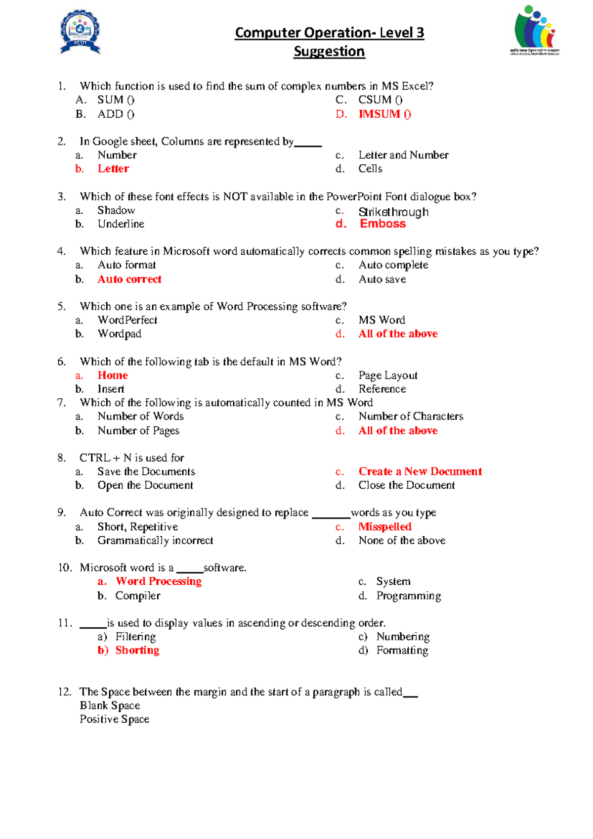 Computer Operation Study Guide: Key Functions & Features - Studocu