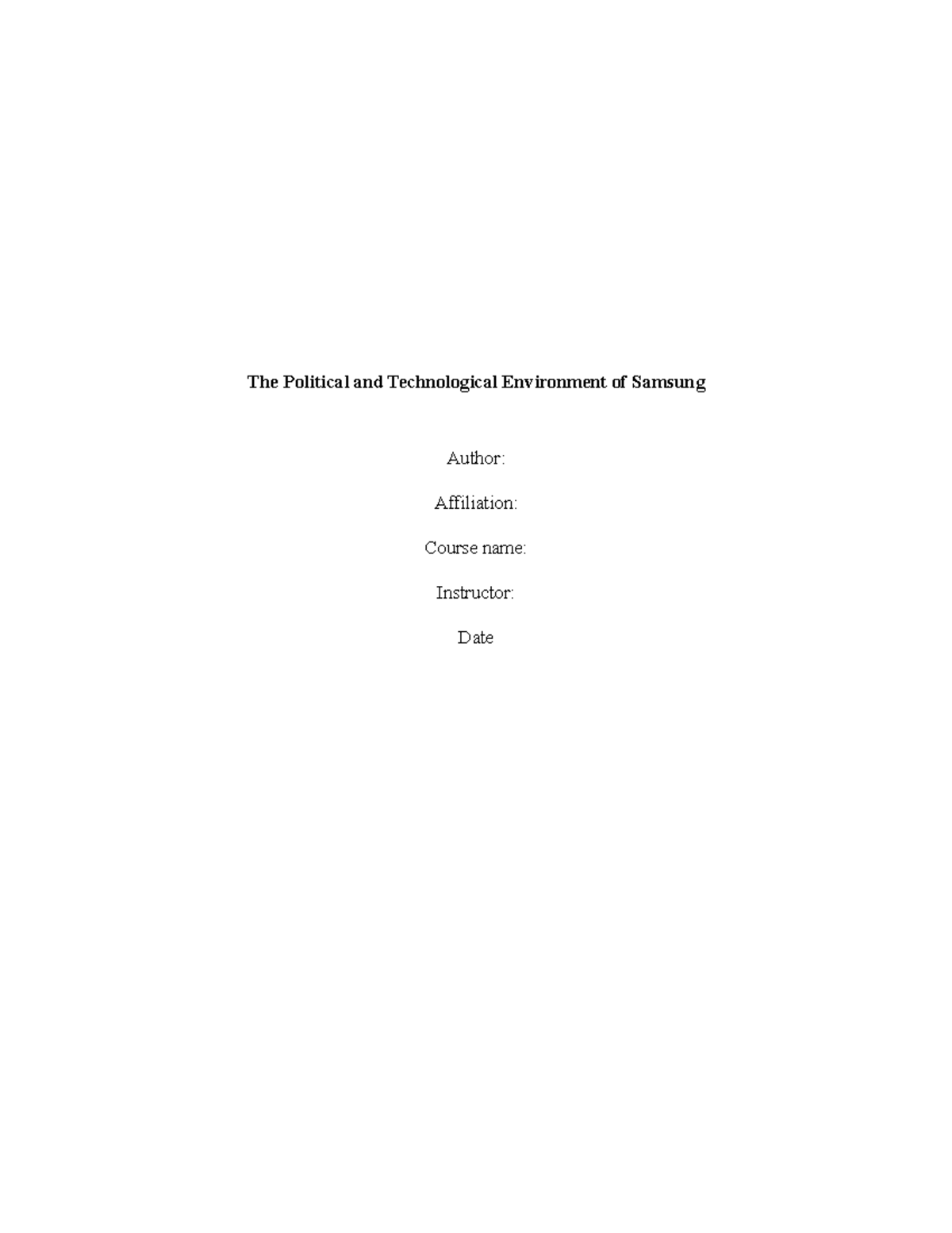 The Political and Tech Landscape of Samsung: Strategies & Outcomes ...