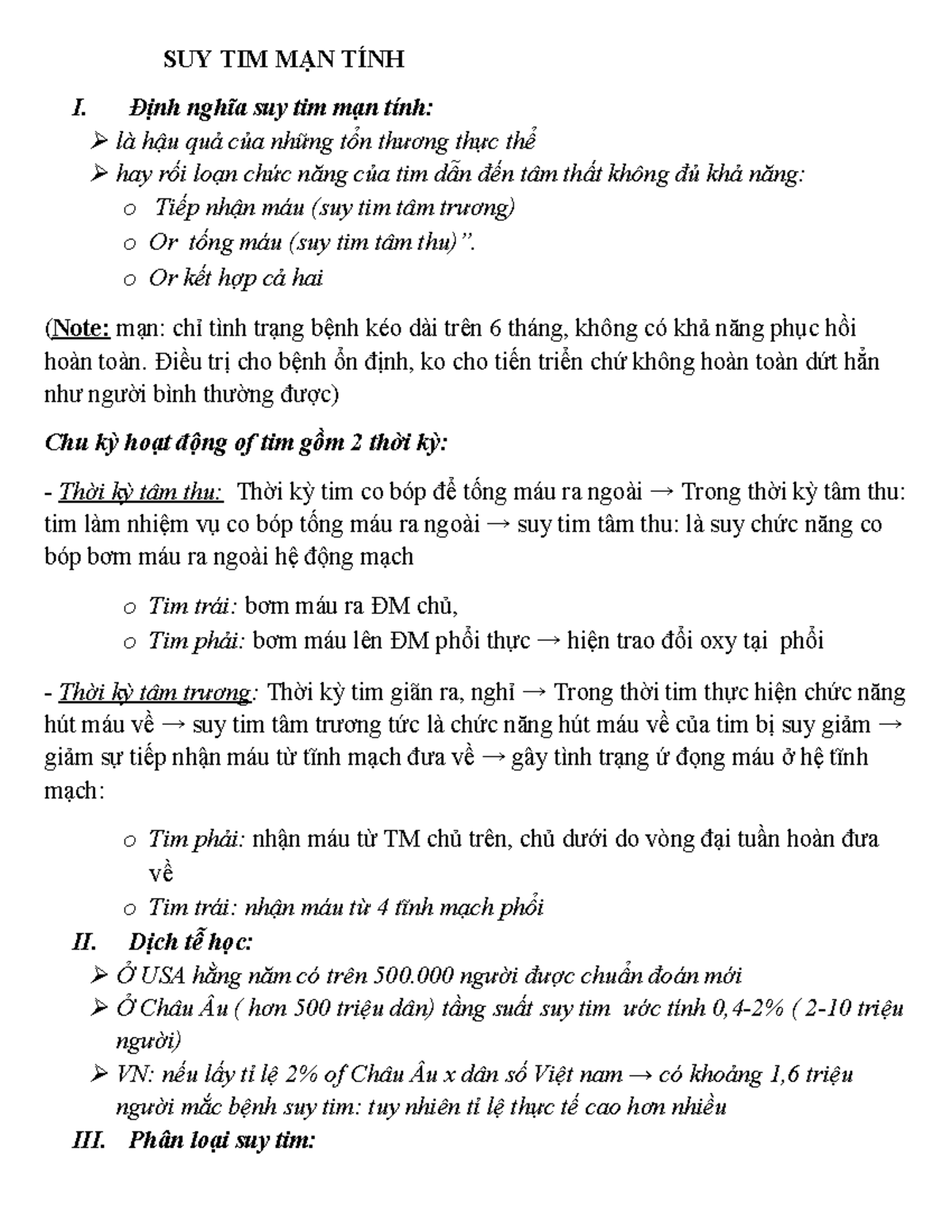 Benh Suy tim man tinh - Benh Suy tim man tinh - SUY TIM MẠN TÍNH I ...
