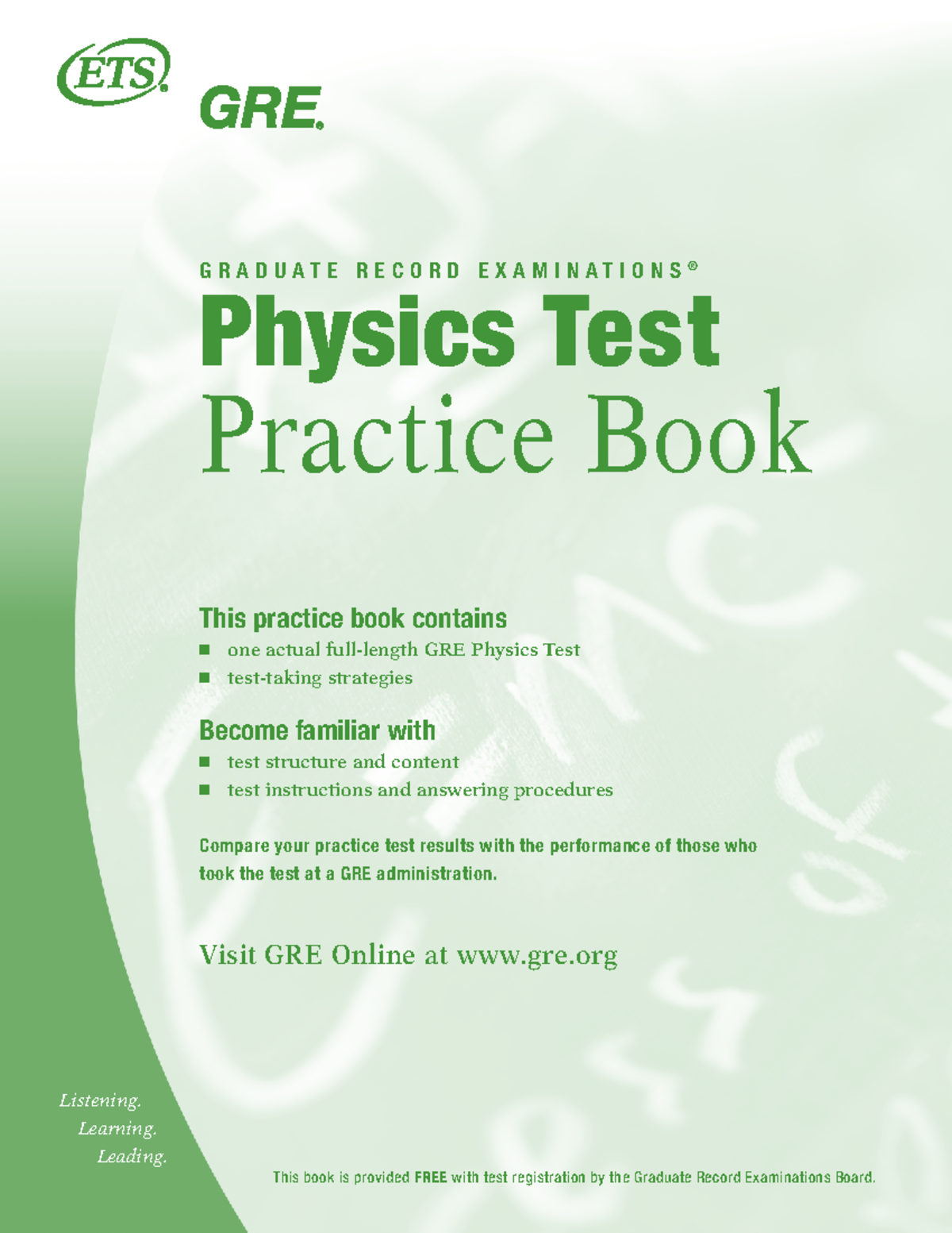 GRE Physics Test Practice Book (GR0177) - Studocu