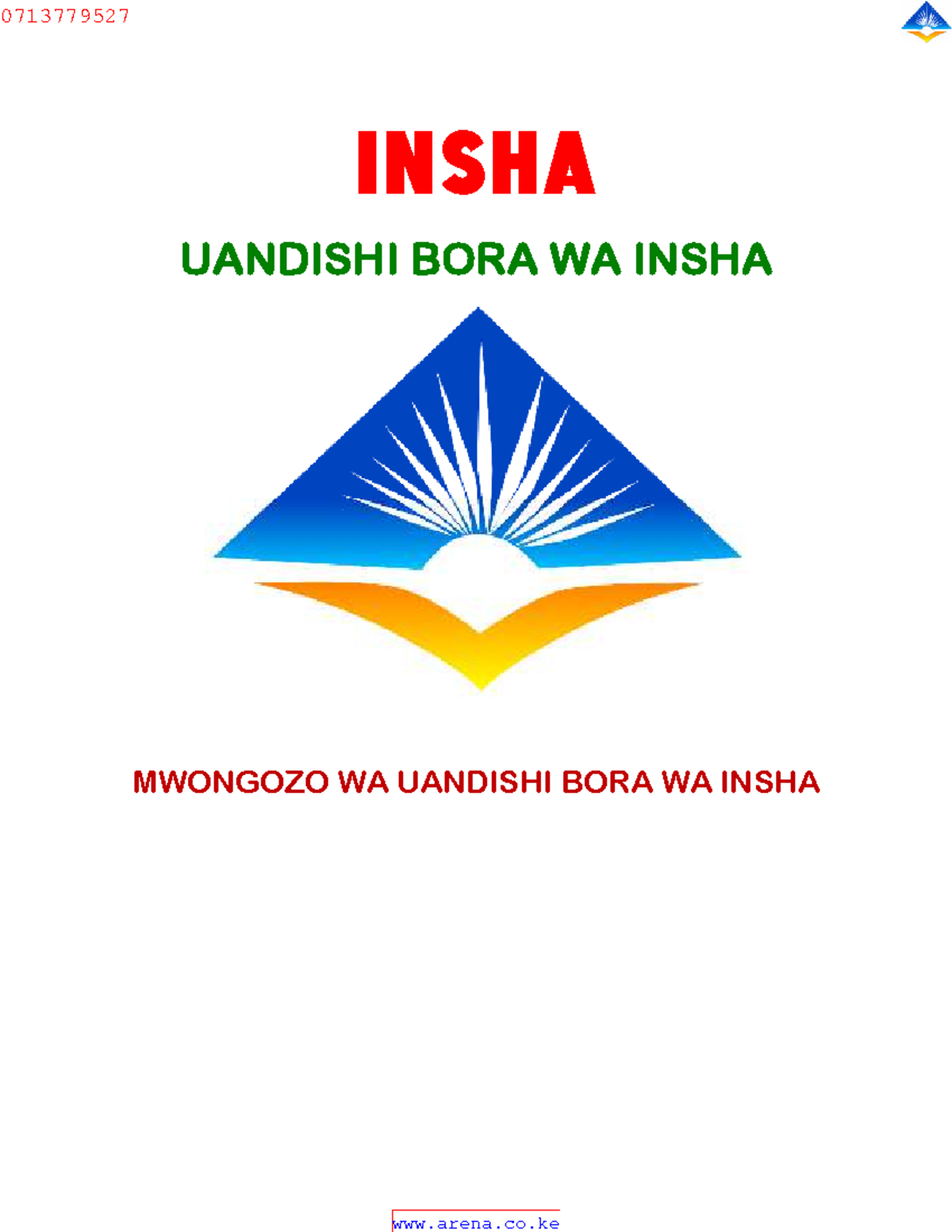 0713779527 Mwongozo wa Uandishi Bora wa Insha: Aina na Mbinu - Studocu