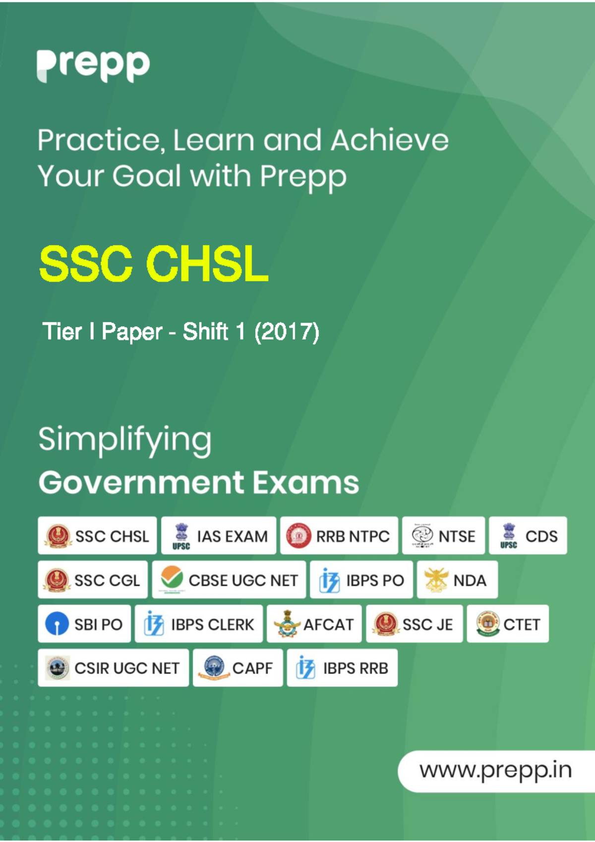 SSC CHSL Tier I Exam 2017 - Shift 1 Question Paper Analysis - Studocu