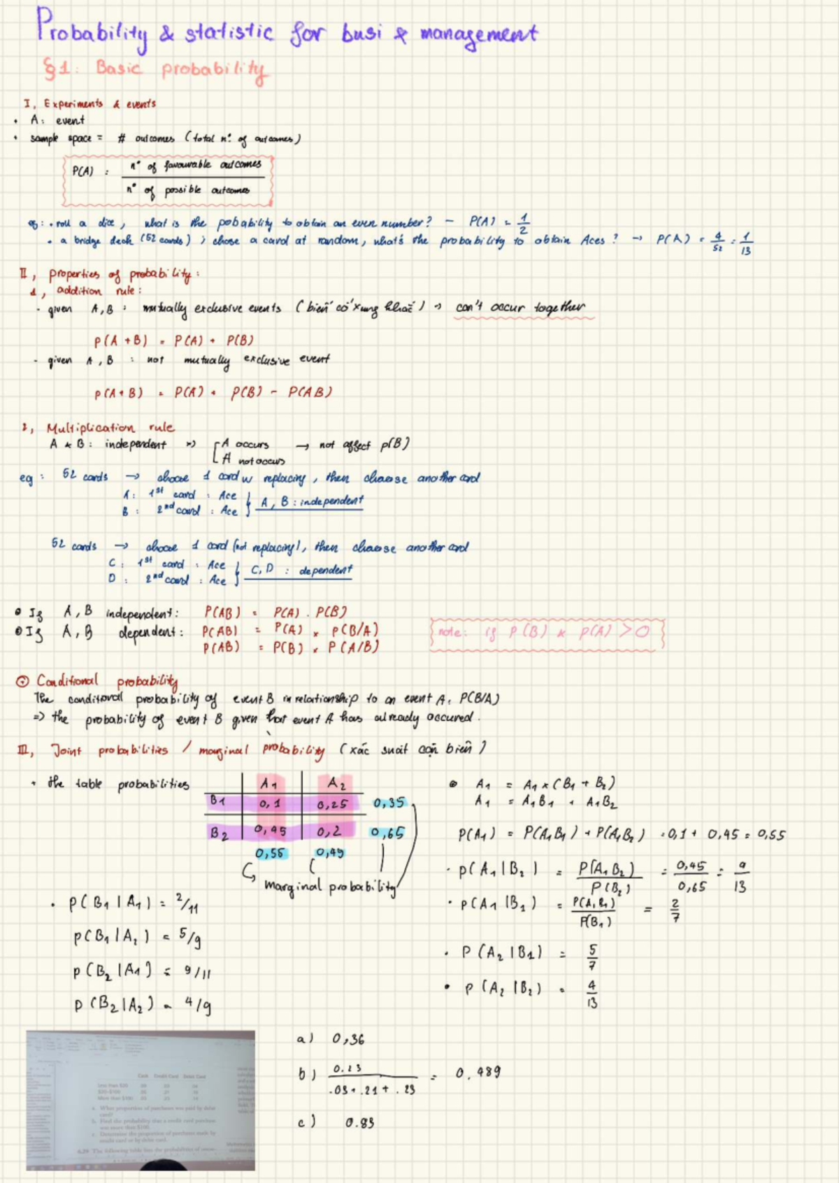Statistical Probability Notes for SM Bust G4 - Cô Hương - Studocu