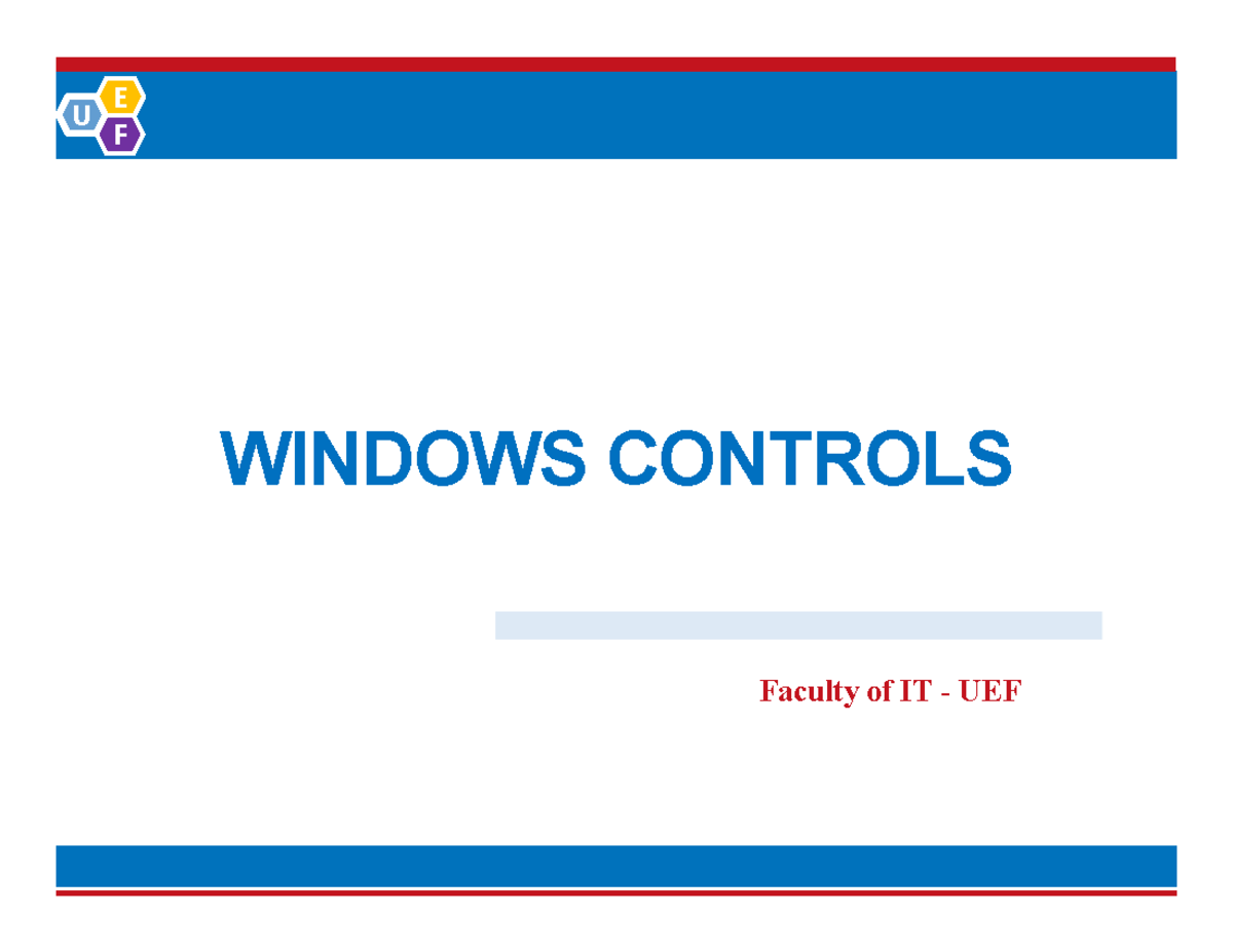 Windows Forms App 3 - Controls and Event Handling Overview - Studocu