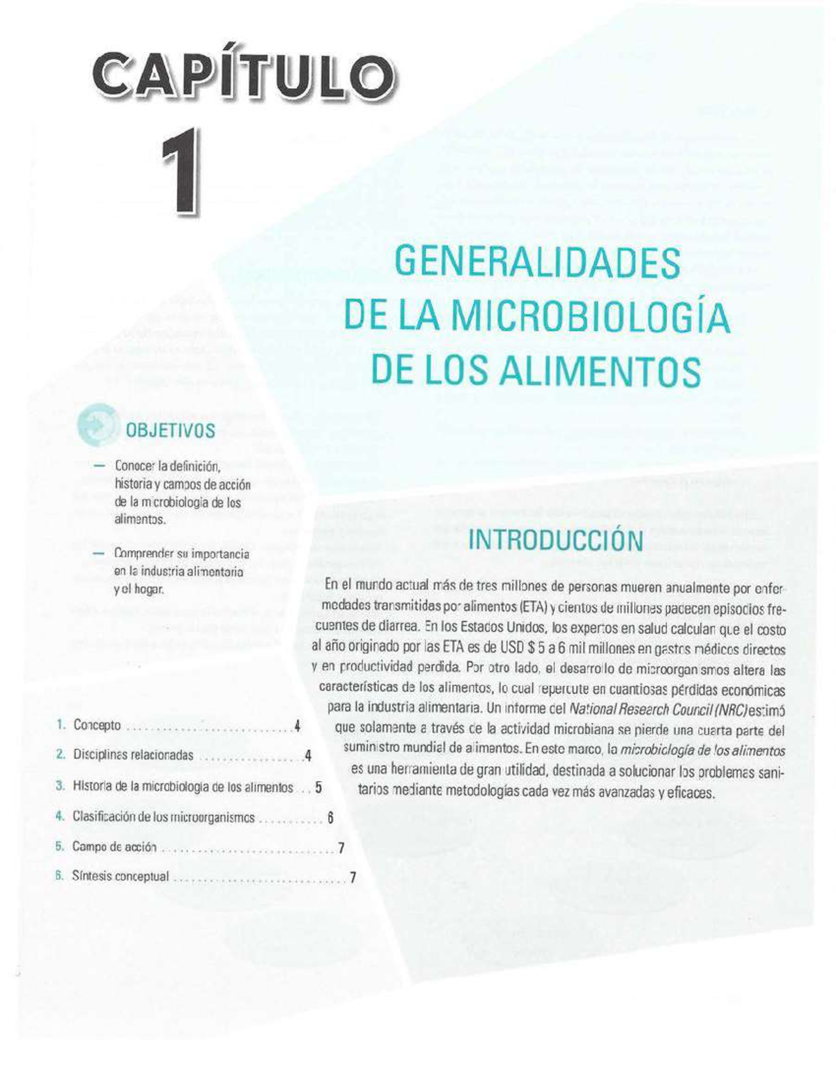 Introduccion e historia de la microbiologia de los alimentos - CAPÍTULO ...