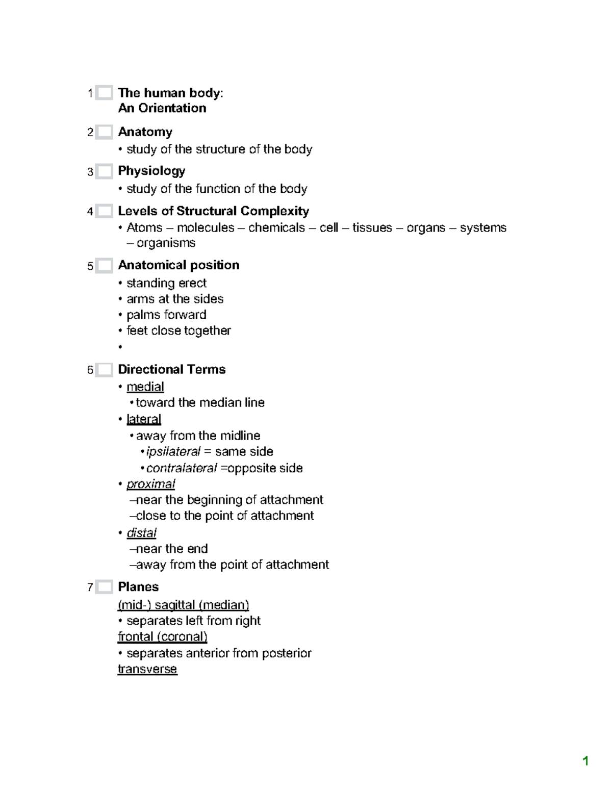 01-100 Intro 2024bb-AH-updated - 1 The human body: An Orientation ...