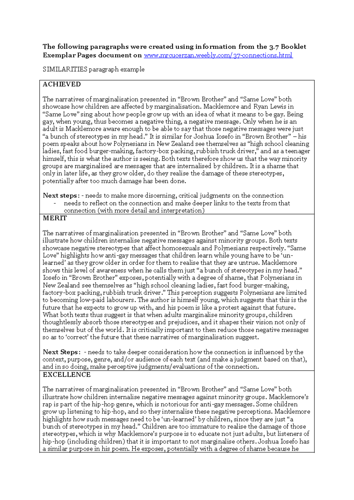 3.7 Example Paragraphs on Marginalisation in Texts - Studocu