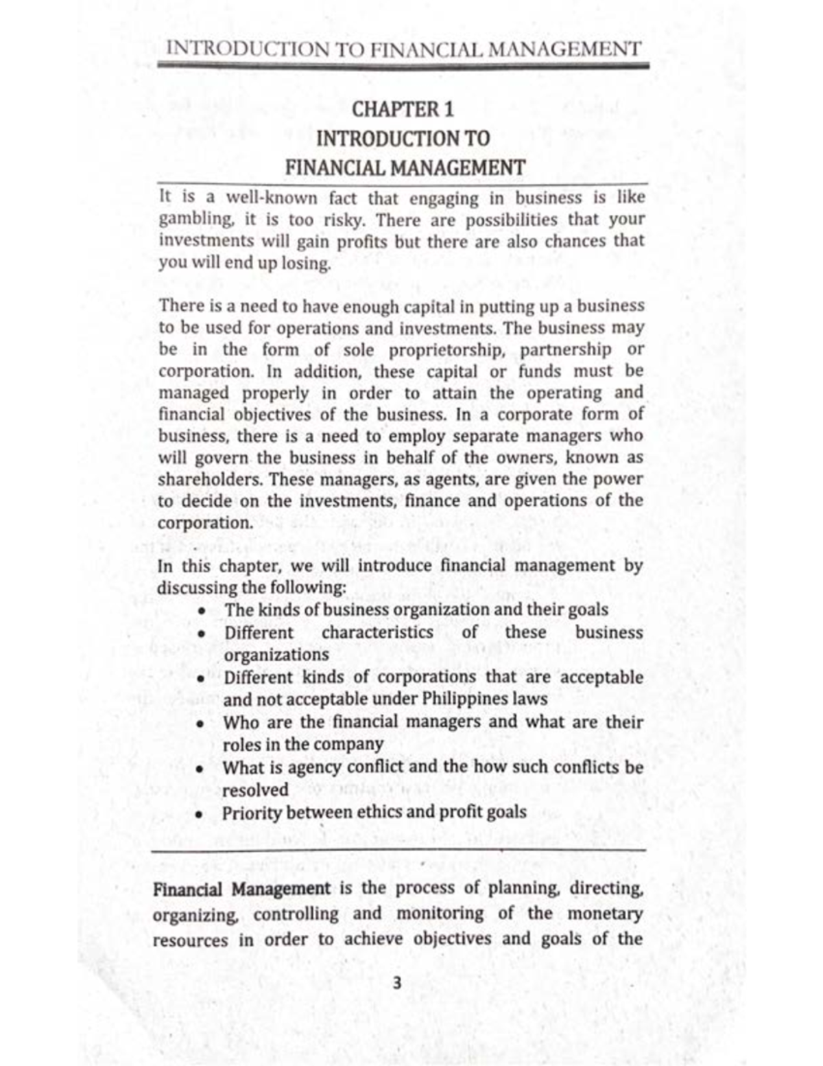 Financial Management Concepts: An Overview (FINM 101) - Studocu