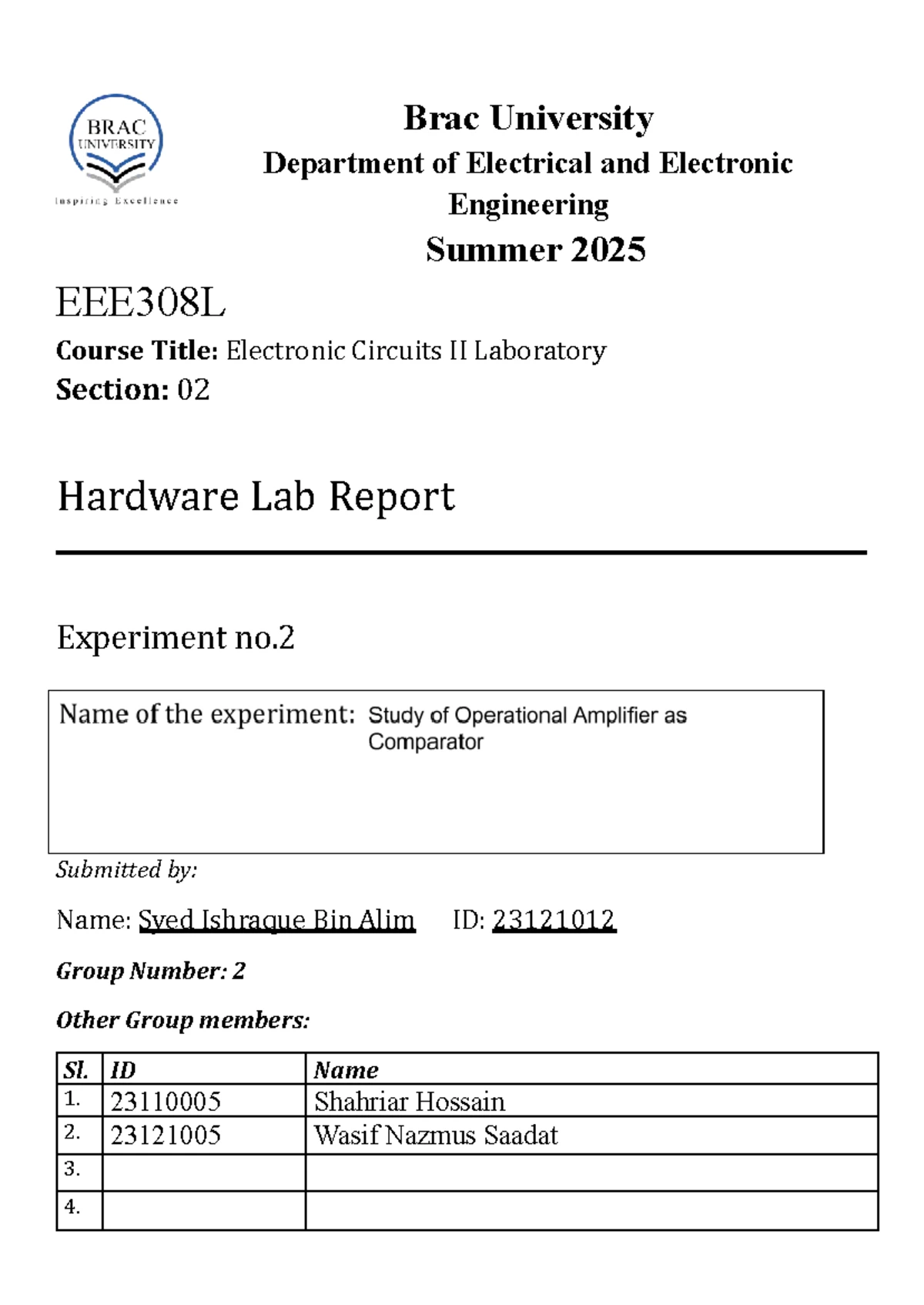 EEE321L Power System I Lab - Experiment 3 Group 5 Report - Studocu