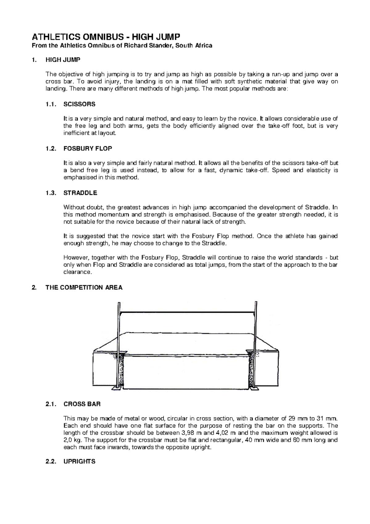 High-Jump - This is a lecture note. - ATHLETICS OMNIBUS - HIGH JUMP ...