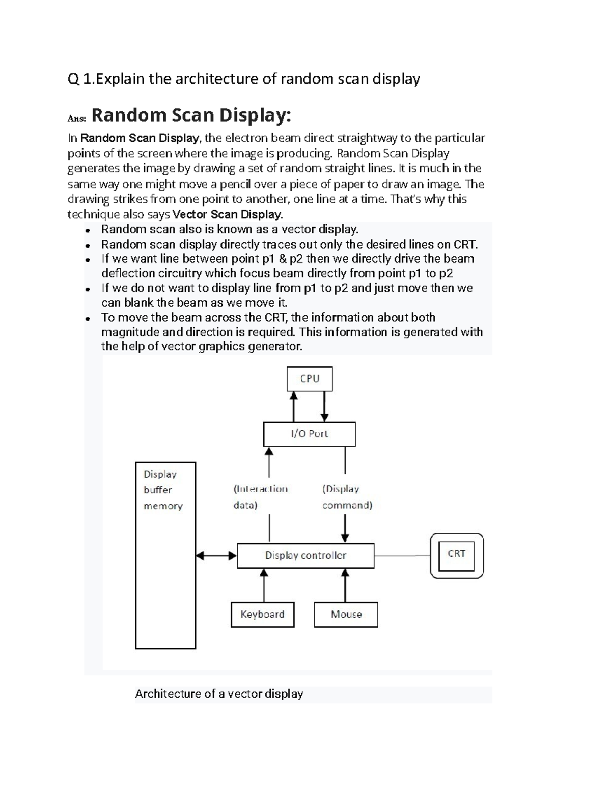 CG ut 1 qb soln - assignment - Q 1 the architecture of random scan ...