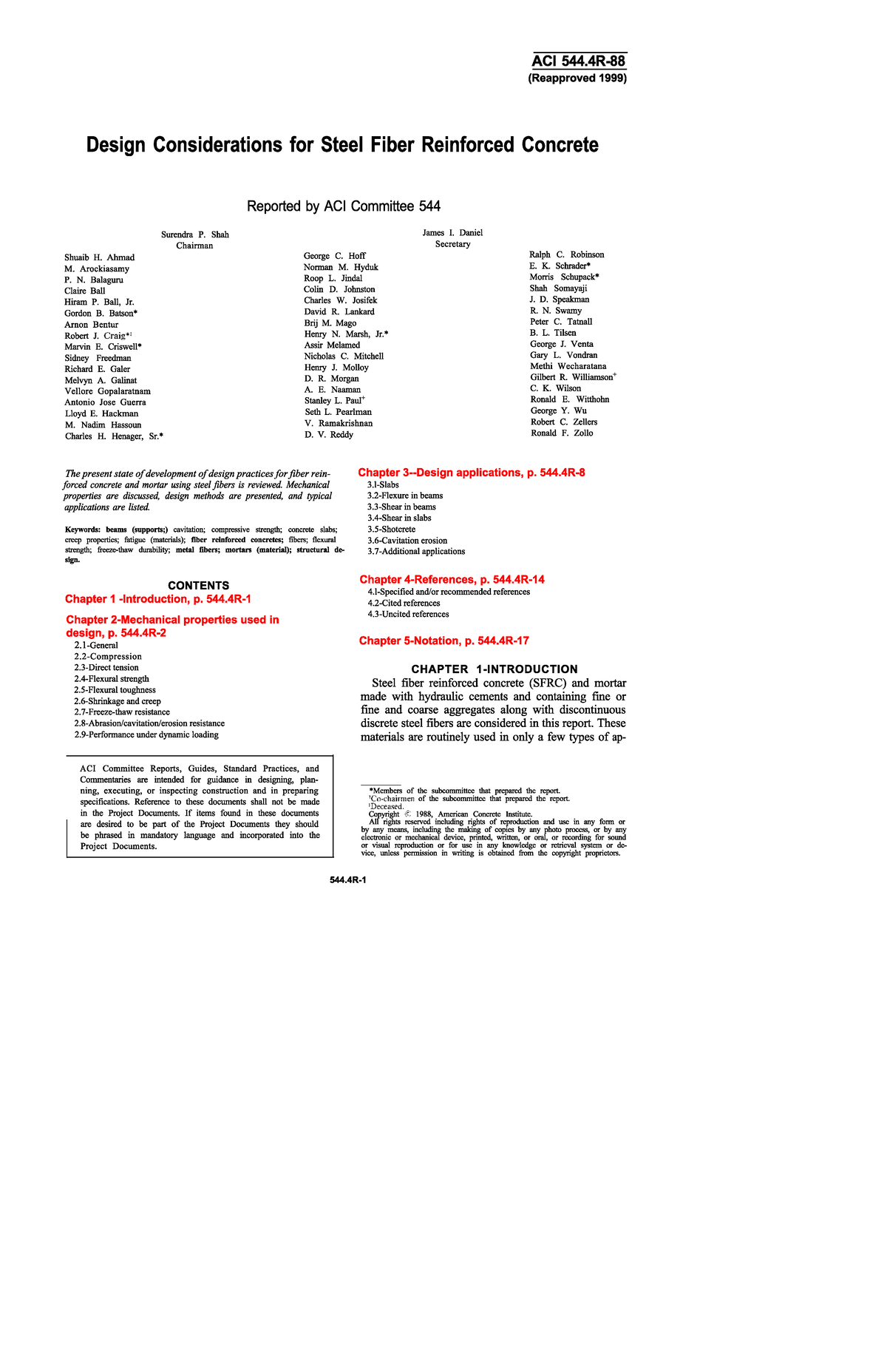 ACI 544: Design Considerations for Steel Fiber Reinforced Concrete ...