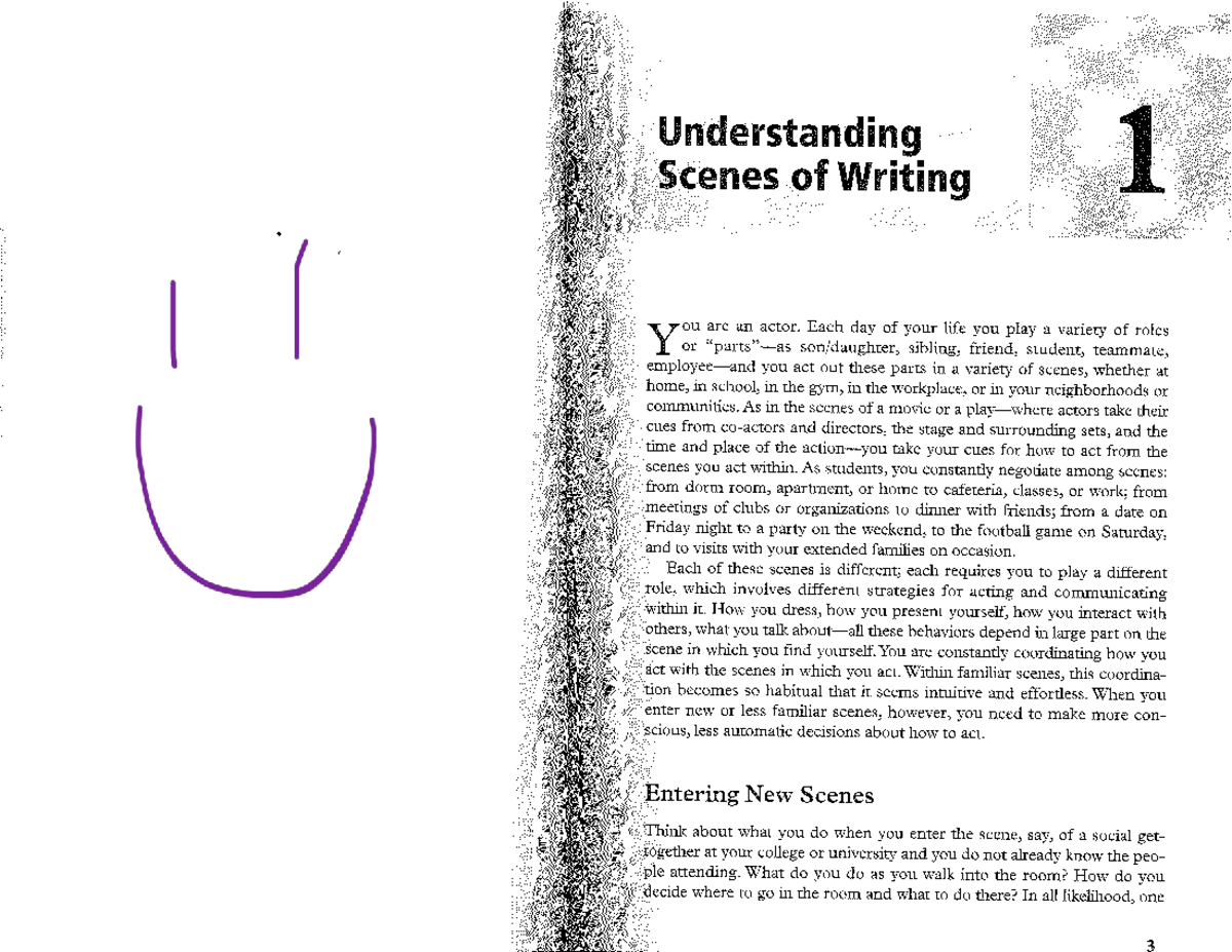 Understanding Scenes of Writing: Analysis & Recommendations (ENG 101 ...