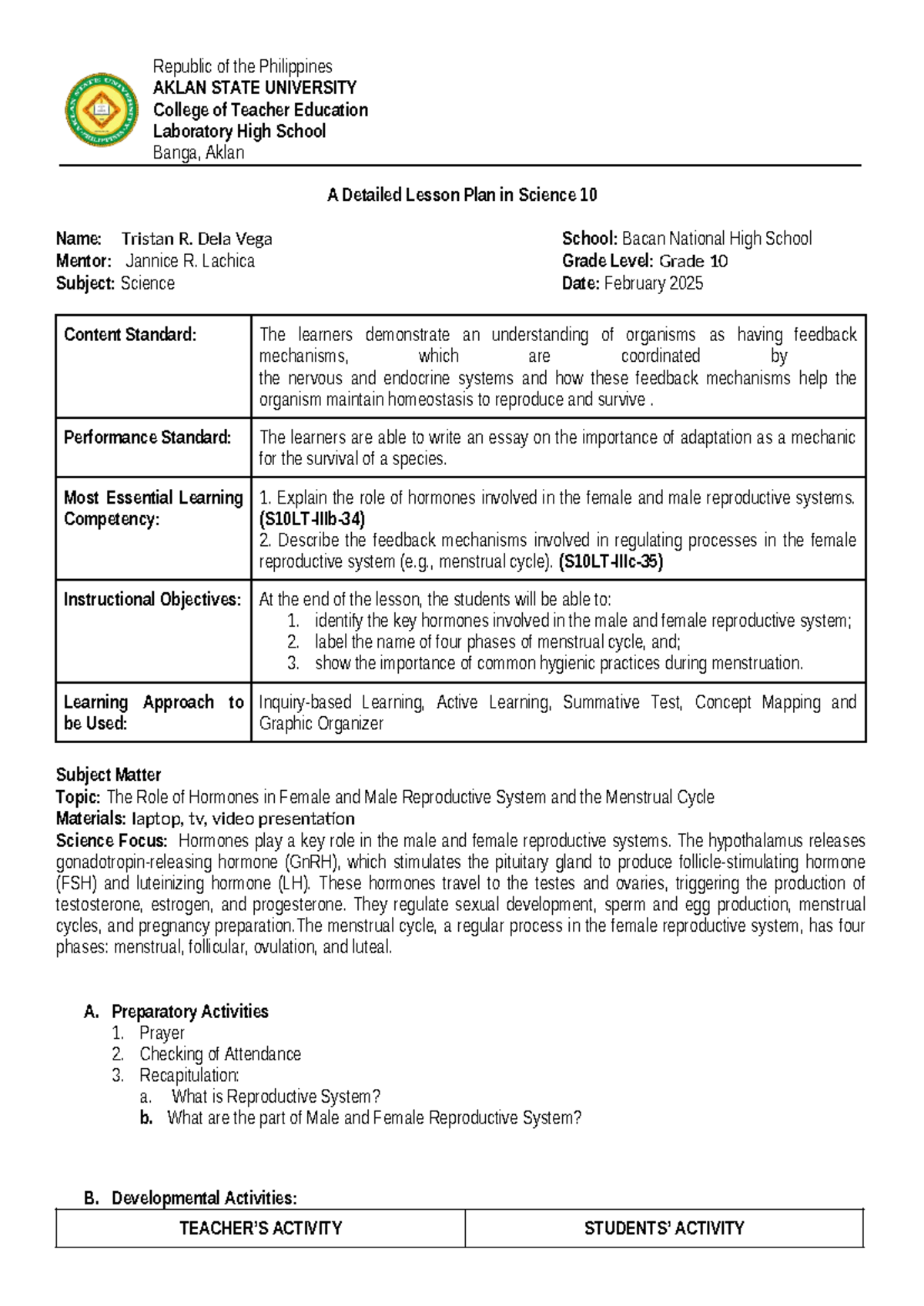 Hormone Male Female Reproductive System Menstrual - Republic of the ...