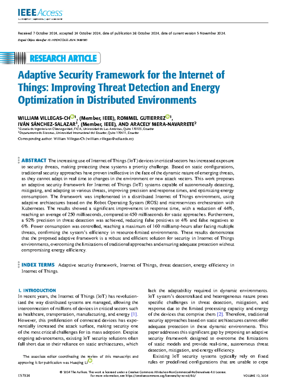 Adaptive Security Framework for IoT: Enhancing Threat Detection ...
