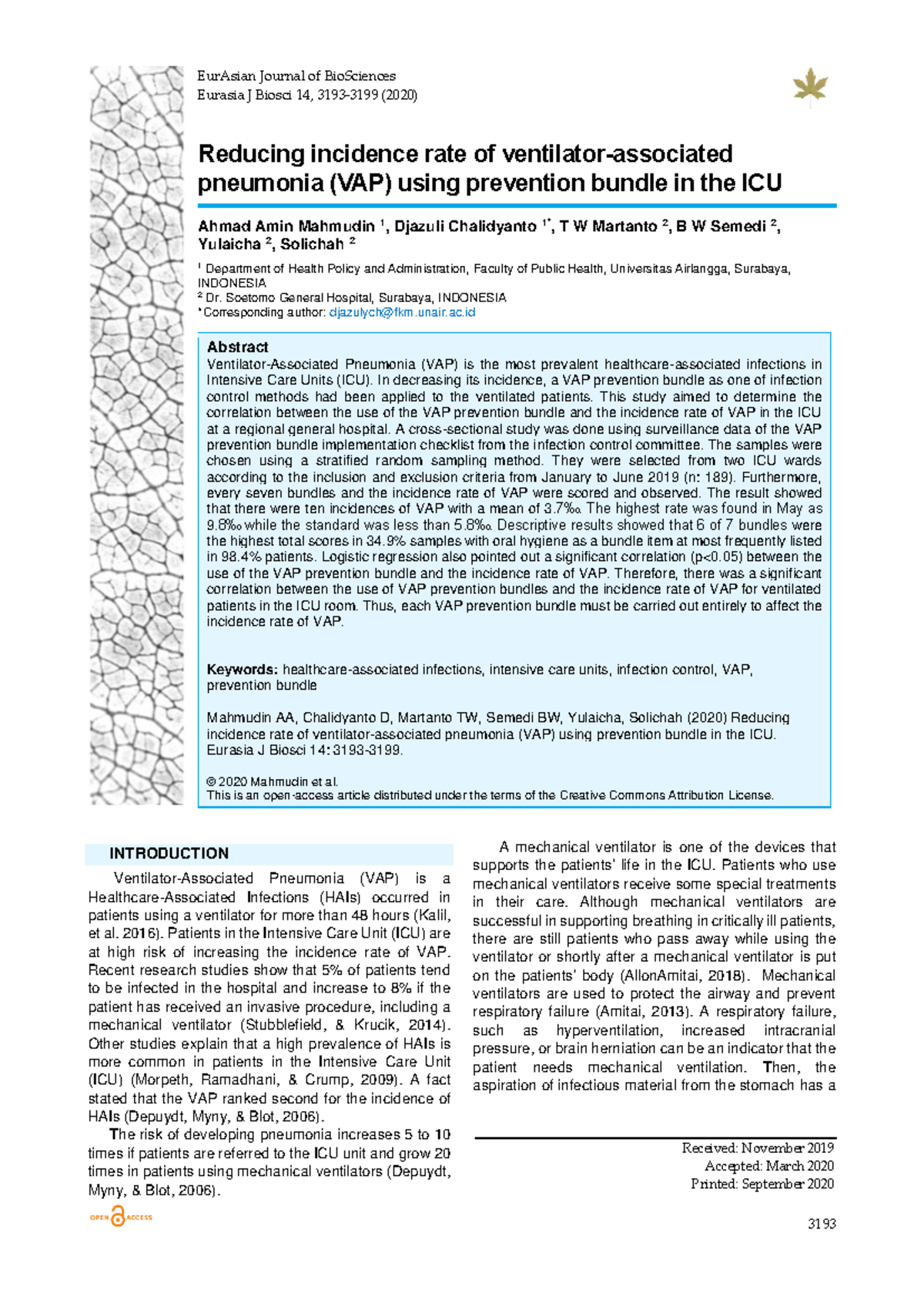 urban vape VAP bundle compliance in ICU - Clinical Audit main image 1