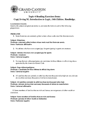 COM-362 - Argumentation and Advocacy - Studocu