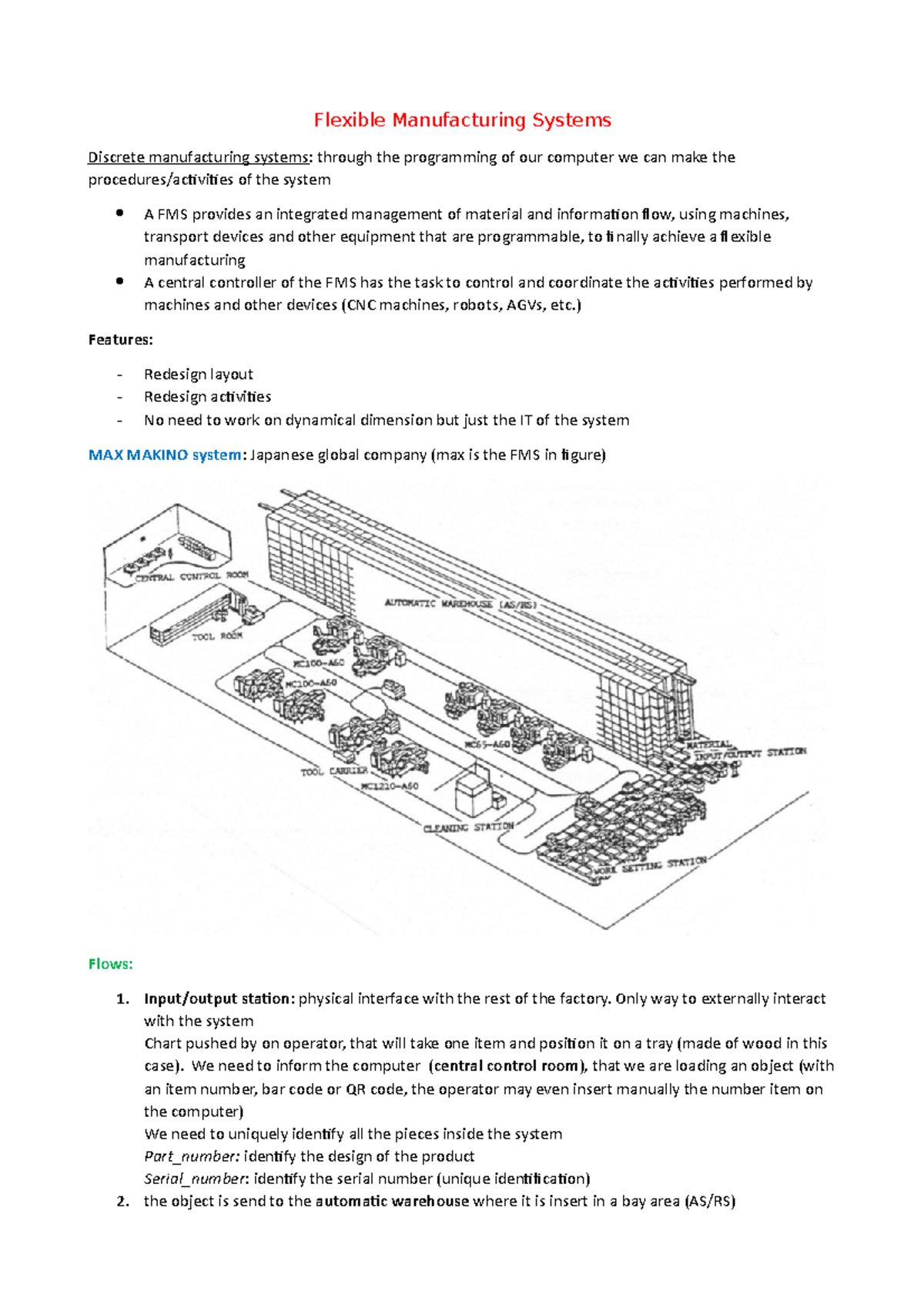 FMS 101: Comprehensive Overview of Flexible Manufacturing Systems - Studocu