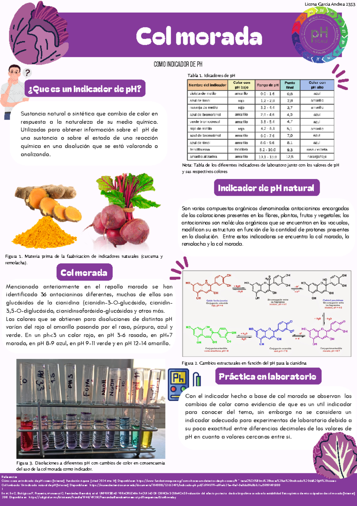 Indicador Natural de pH con Col Morada - Licona Gracia Andrea - Studocu