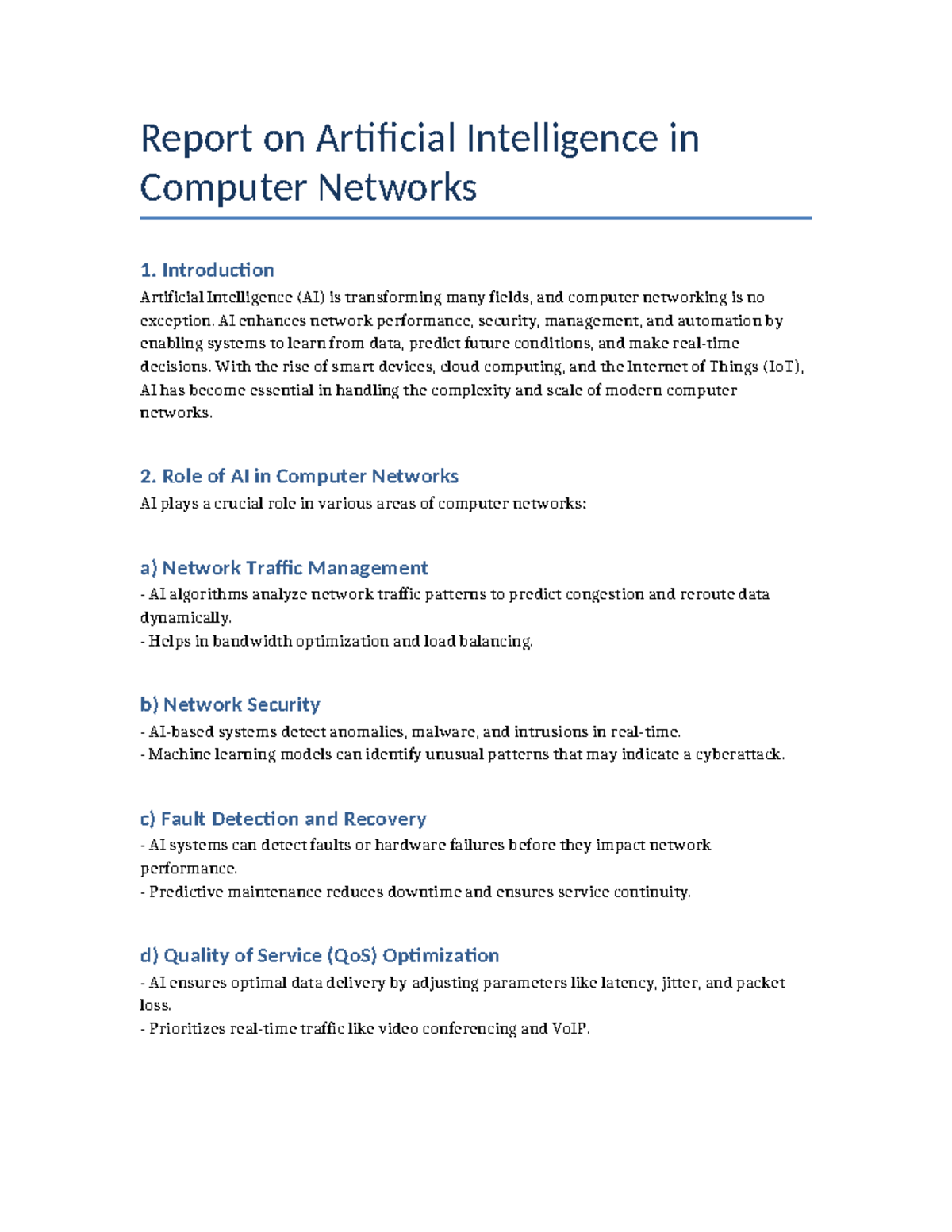 AI in Computer Networks: Transformations, Applications, and Challenges ...