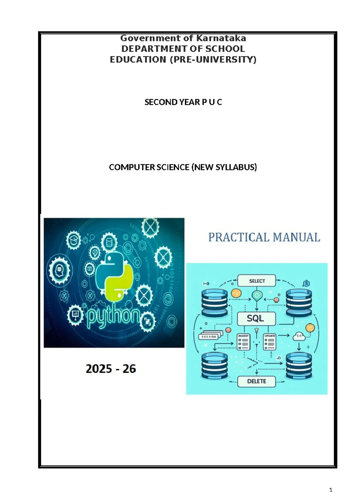 II PU Computer Science Course Outline & Practical Guide (New Syllabus ...