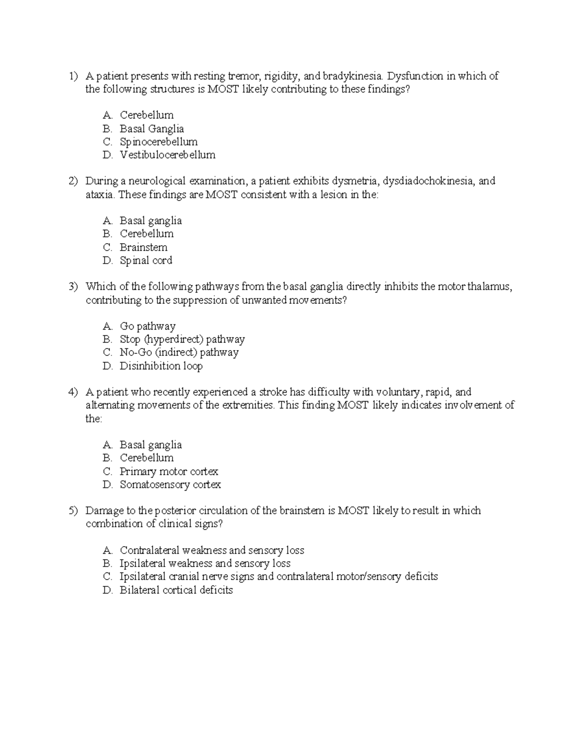 CN - Exam 2 Practice: Neurological Signs and Cranial Nerve Functions ...