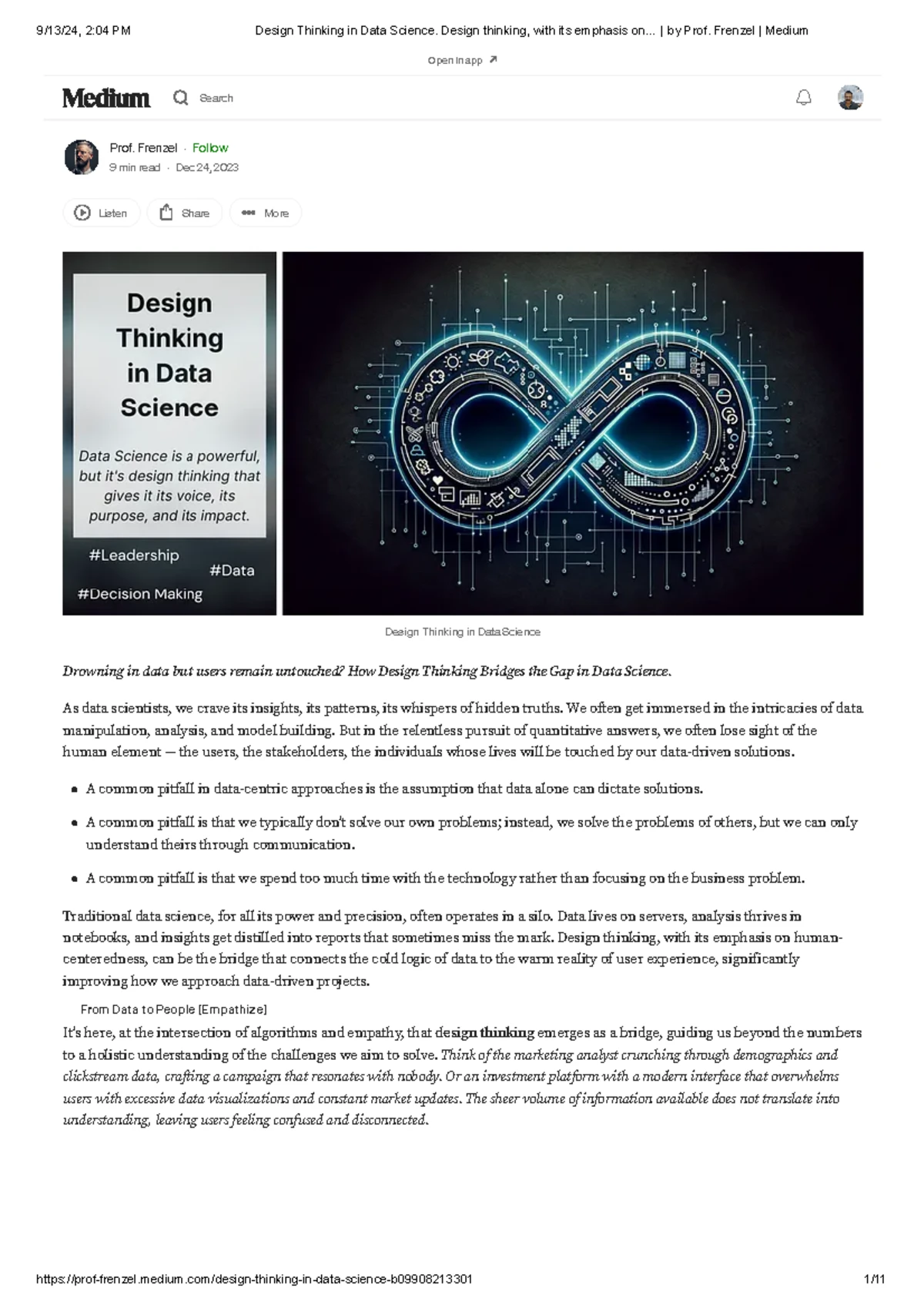Successfully Combining Design Thinking and Data Science - Neil Sinclair ...
