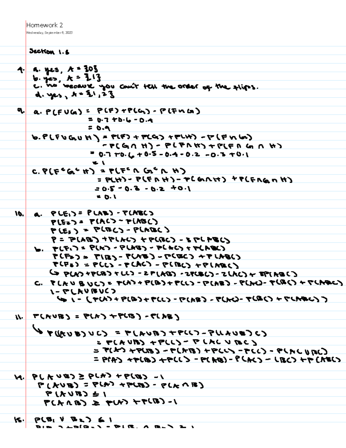 Homework 3 - Due Wednesday, September 6 - Studocu