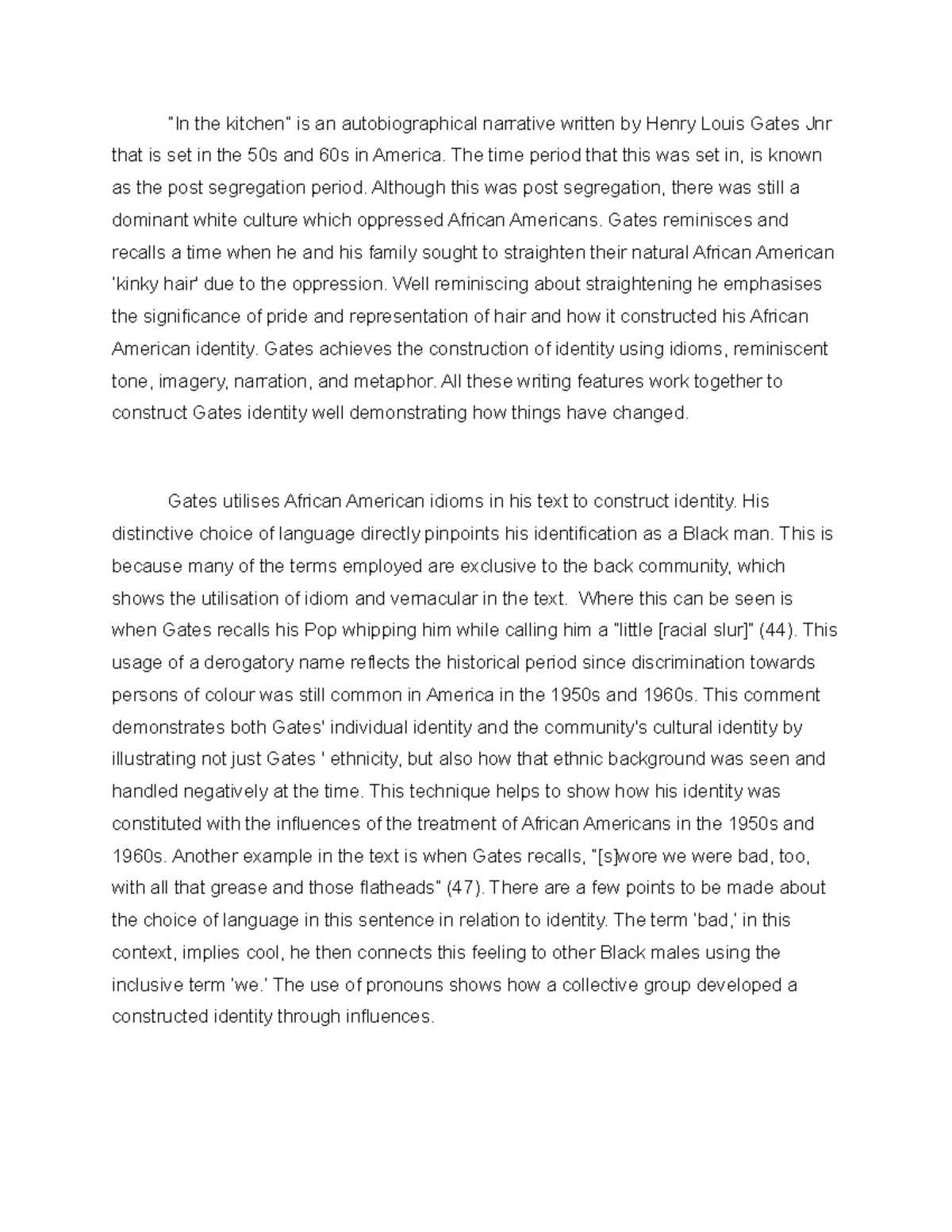 ENG 101: Reading and Writing About Literature - Analysis Techniques ...