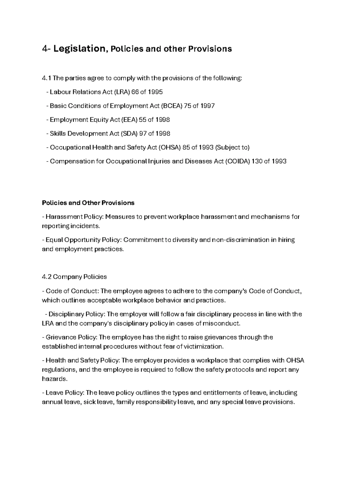 LRA+66+of+1995 - The labour relations act creates provision for labour ...