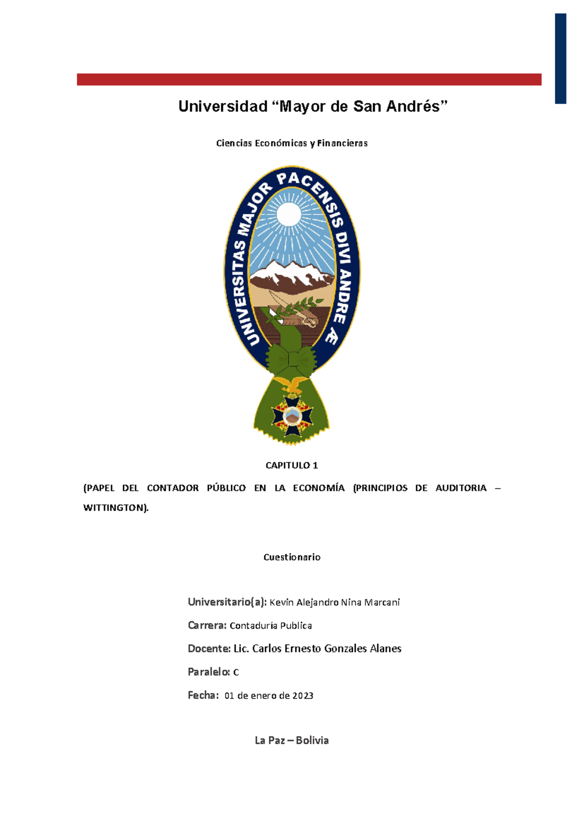 Capítulo 1 - El Rol del Contador Público en la Economía (Contaduría) - Document Preview